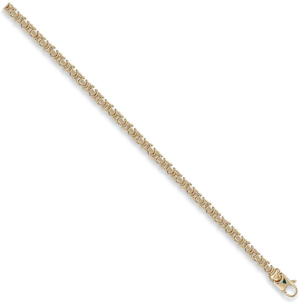 Yellow Gold Flat Byzantine Chain
