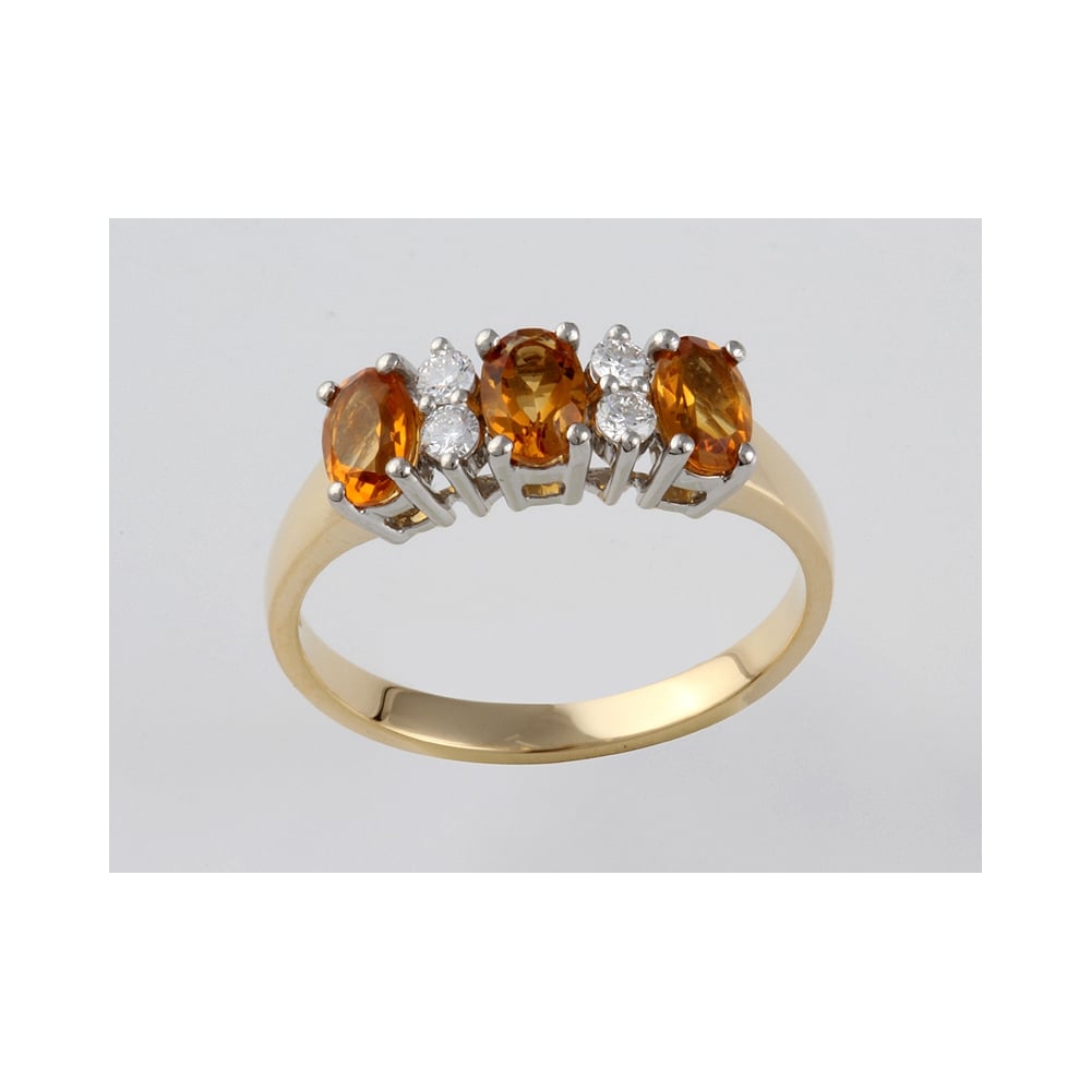 Citrine and diamond dress ring 2.0ct citrine, 0.19ct diamonds