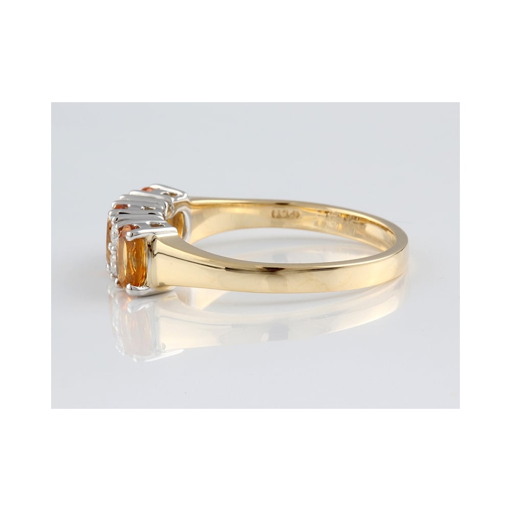 Citrine and diamond dress ring 2.0ct citrine, 0.19ct diamonds