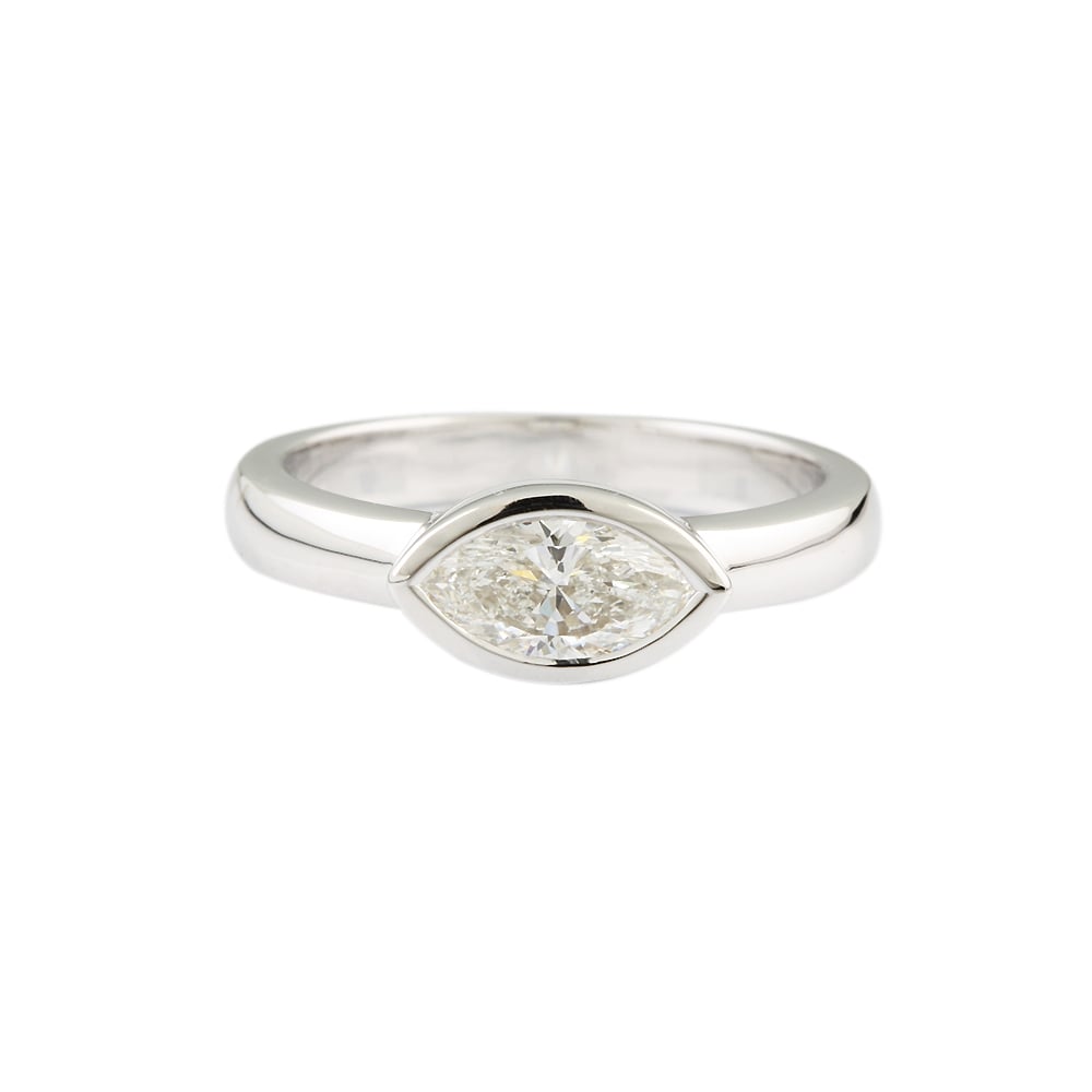 9ct white gold solitiare ring 0.75ct