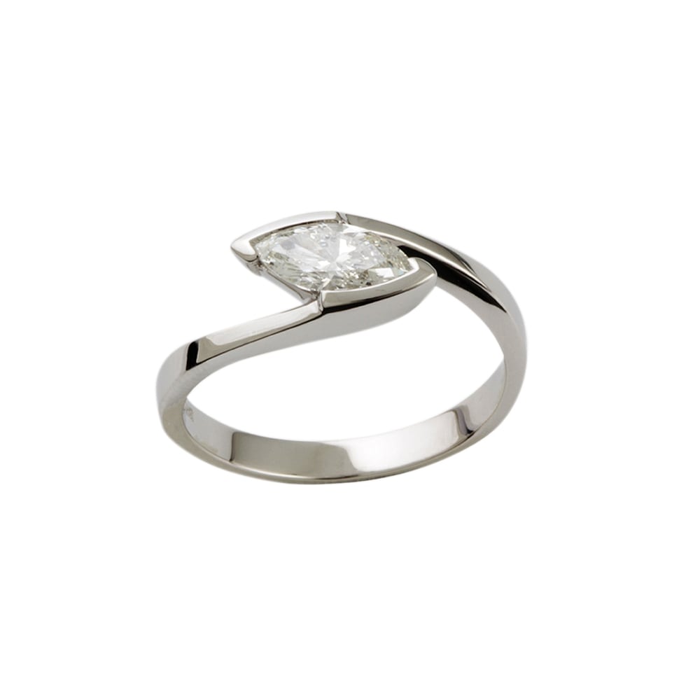 9ct white gold diamond solitaire ring 0.70ct