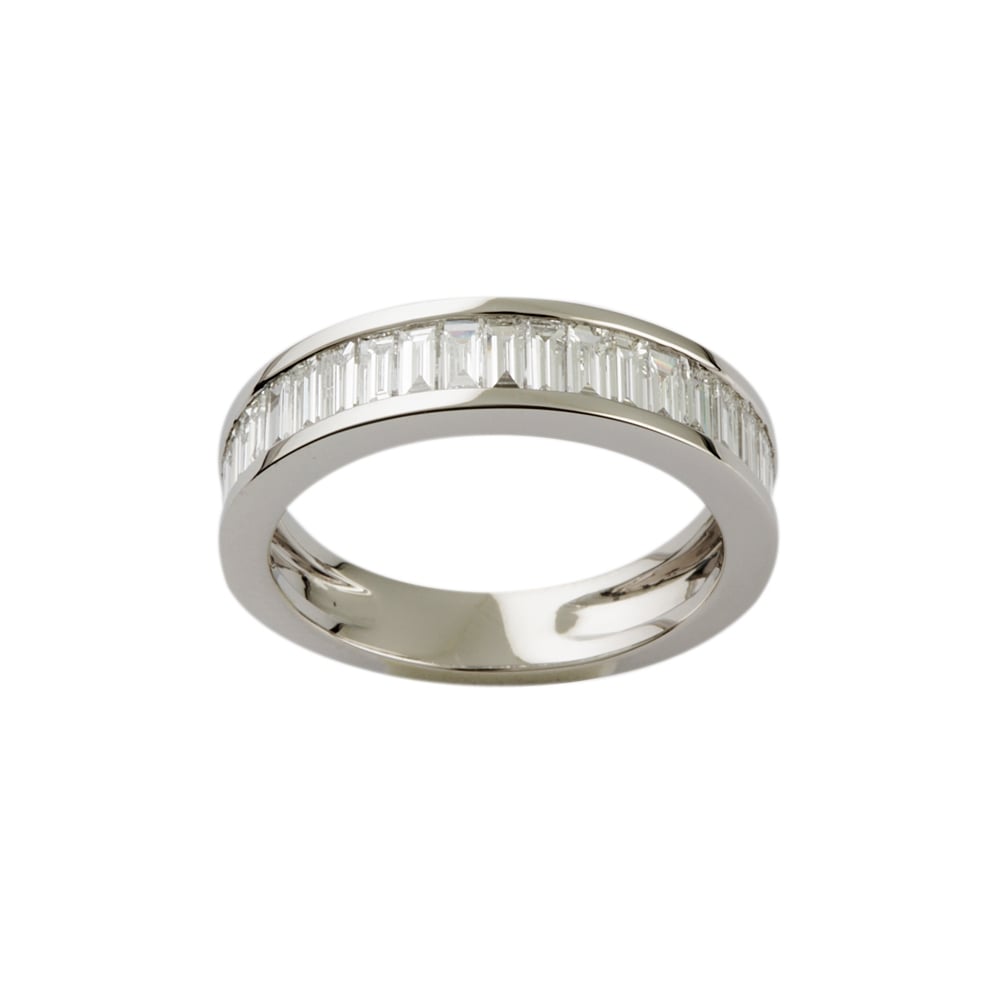 9ct White Gold Half Eternity Ring 1.28ct