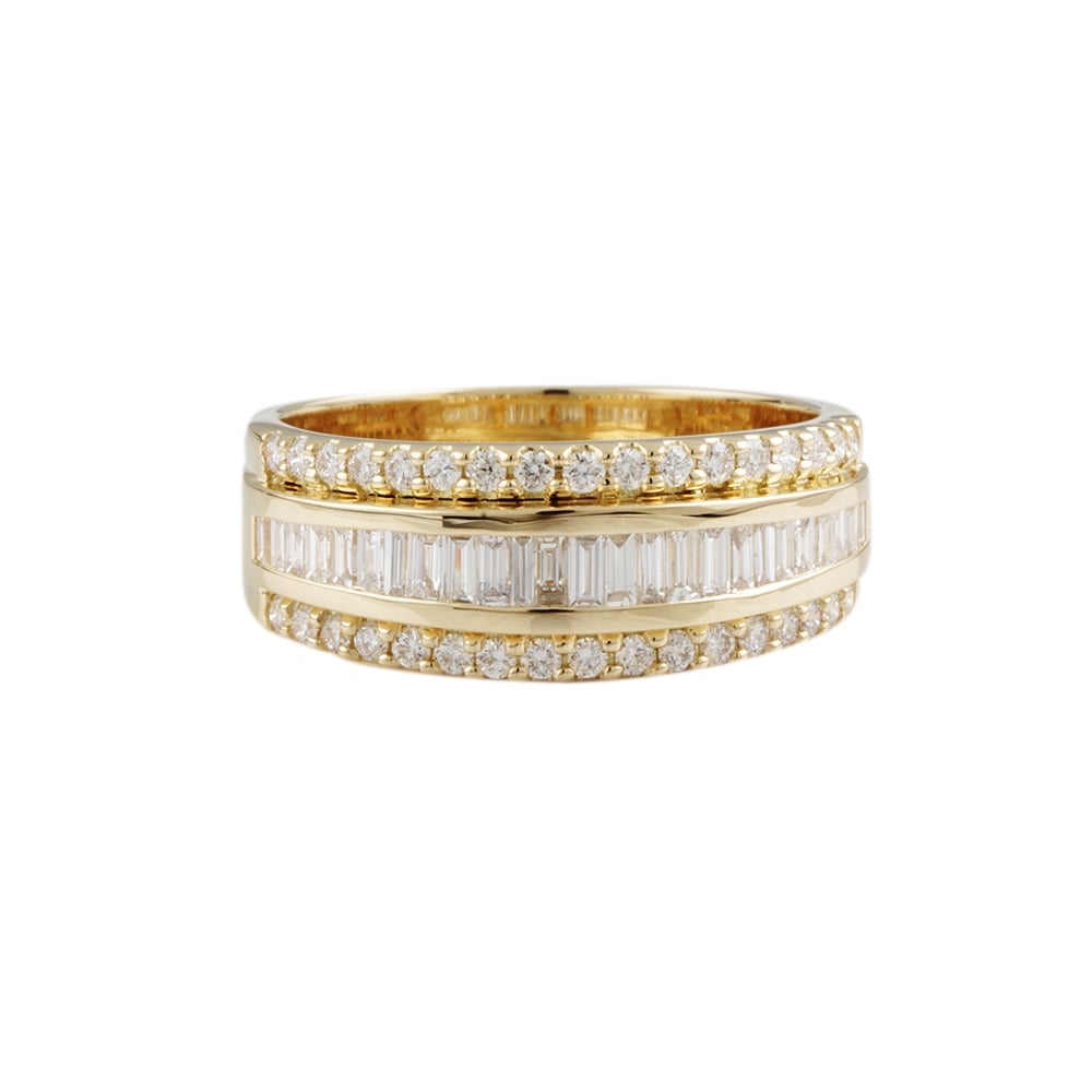 9ct yellow gold diamond dress ring
