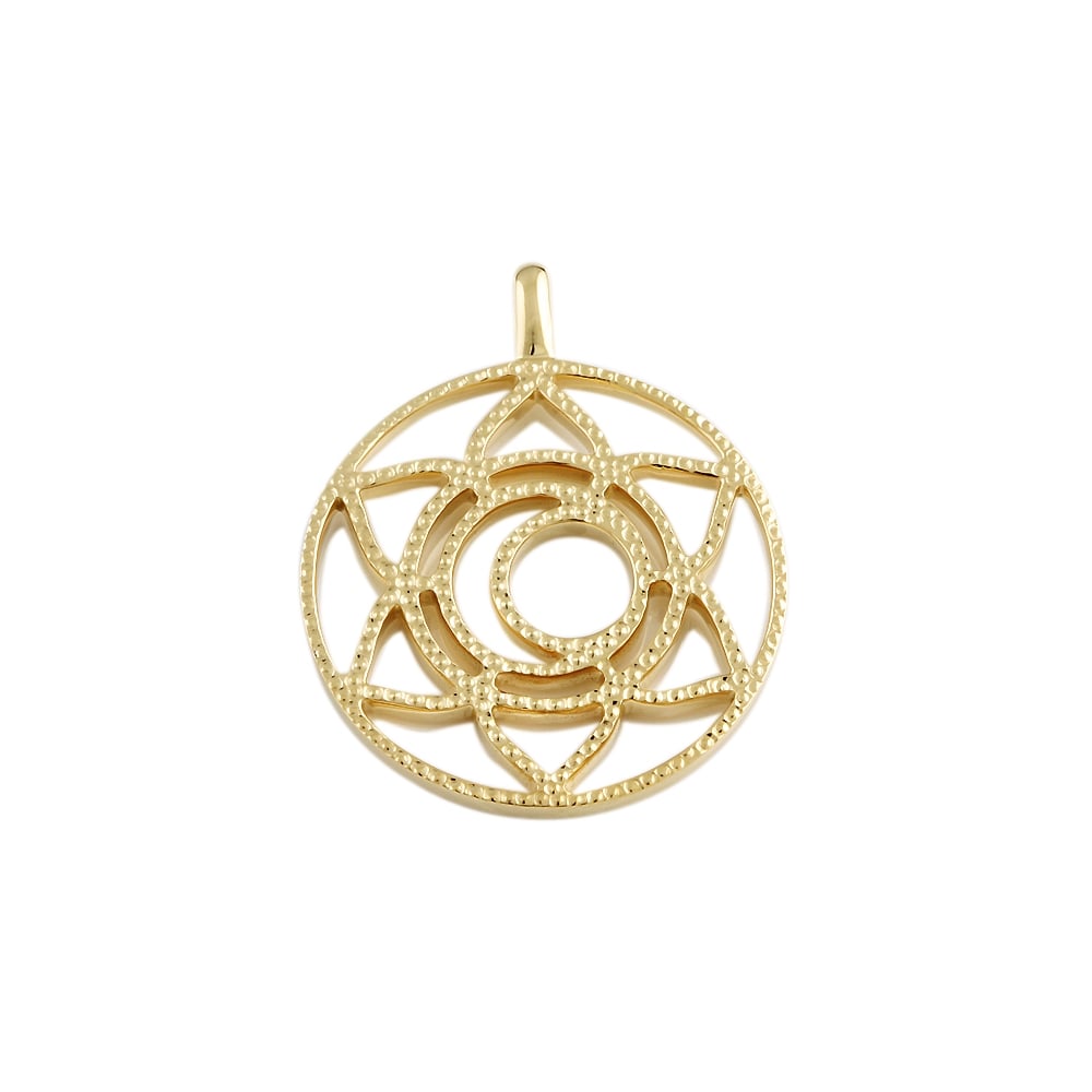 9ct yellow gold fancy pendant