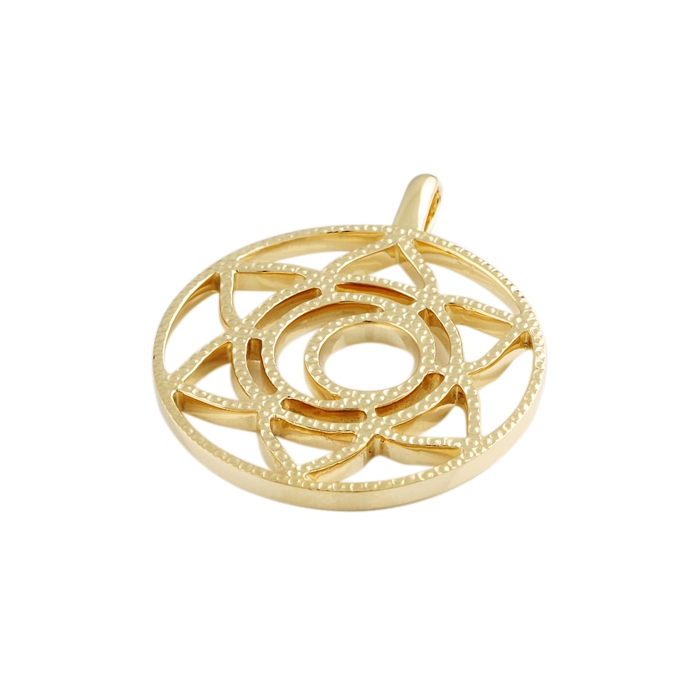 9ct yellow gold fancy pendant