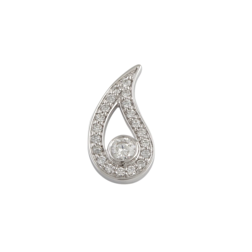 9ct White Gold 0.71ct Diamond Pendant