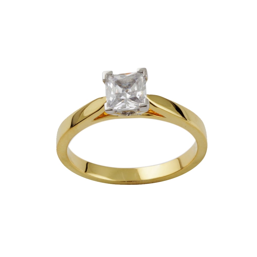 9ct yellow gold diamond solitaire ring 0.33ct