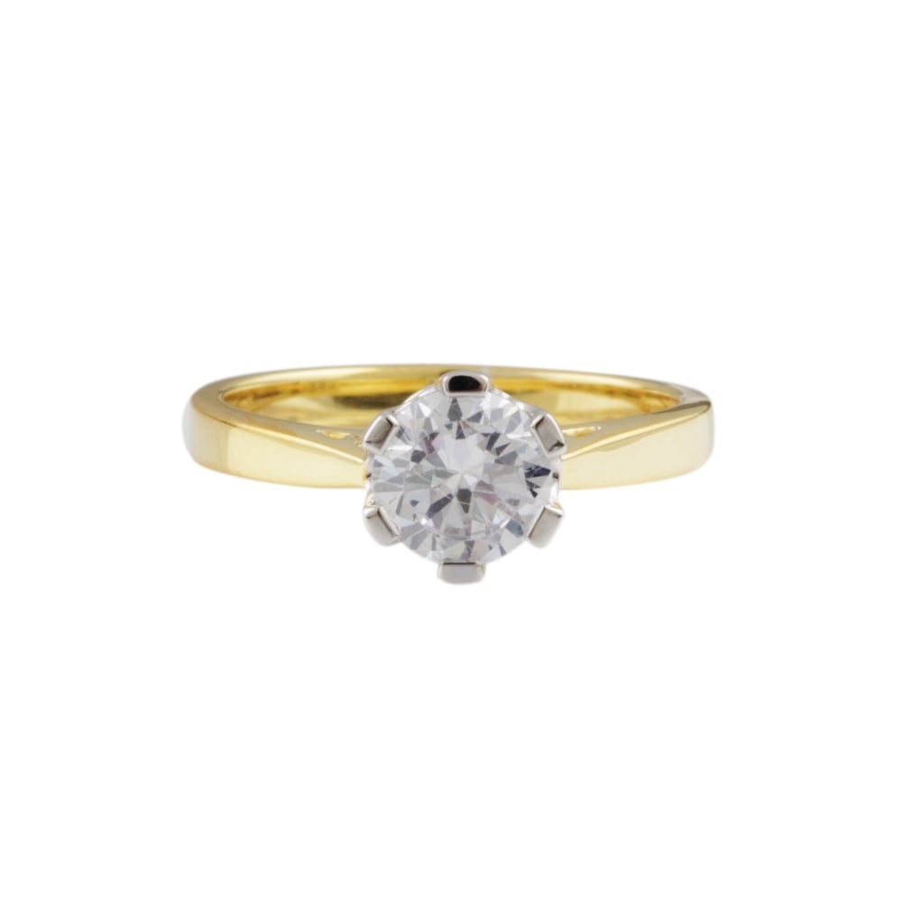 9ct yellow gold diamond solitaire ring 0.33ct