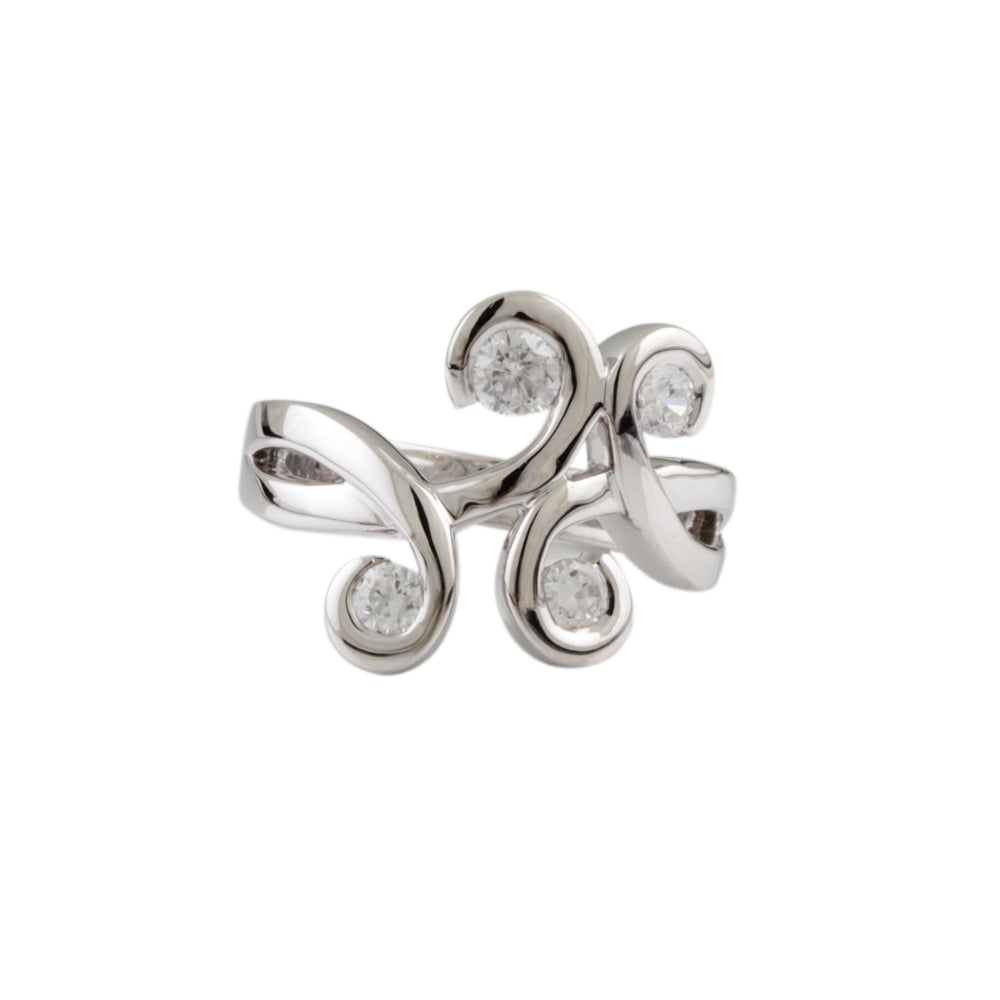 9ct White Gold 0.50ct Diamond Dress Ring