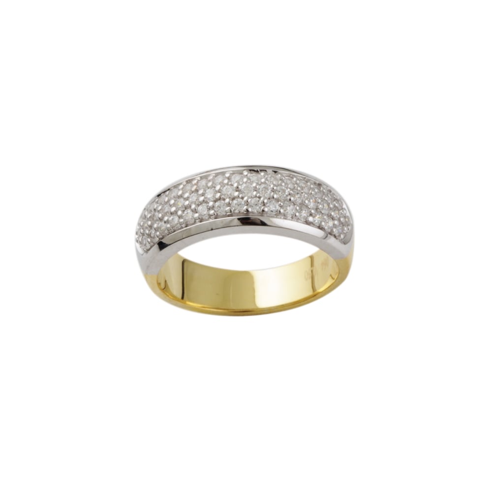 9ct Yellow and White Gold Diamond Ring   0.50ct