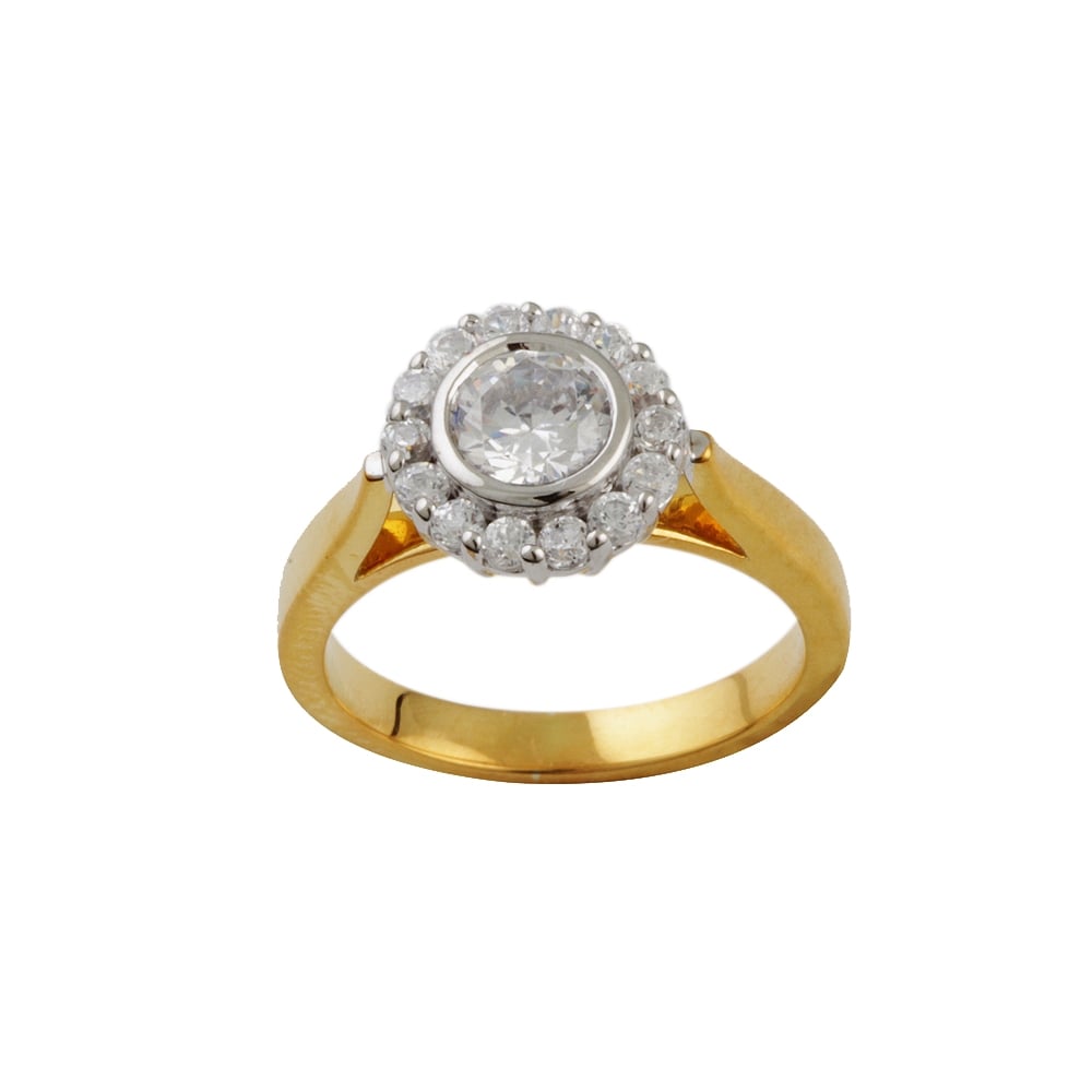9ct Yellow Gold Diamond Cluster 0.50ct