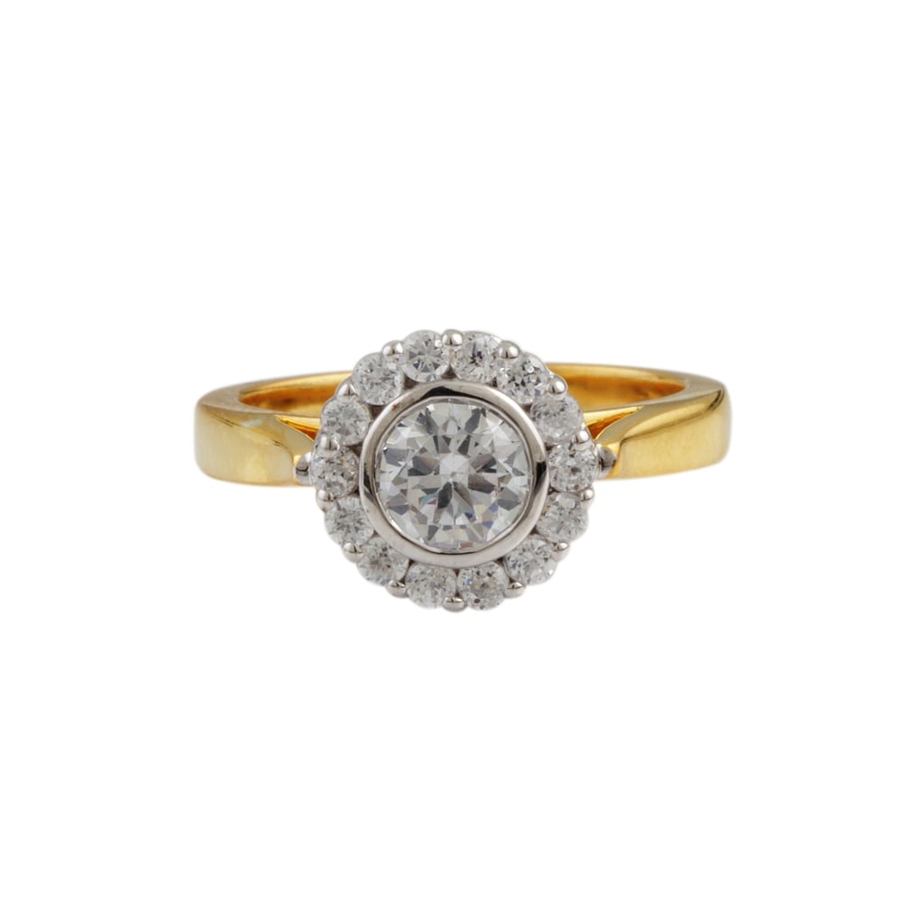 9ct Yellow Gold Diamond Cluster 0.50ct