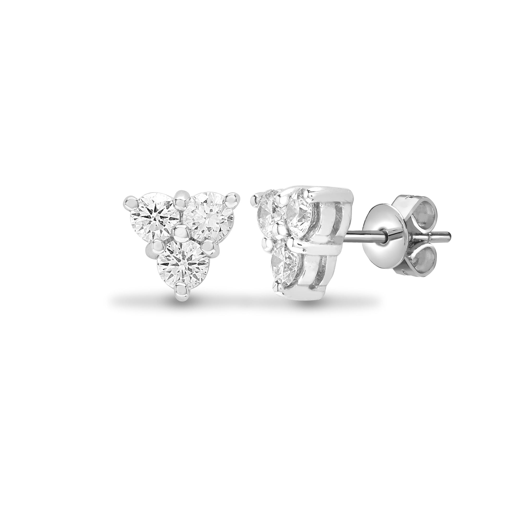 18ct White Gold 48pts Diamond Earrings