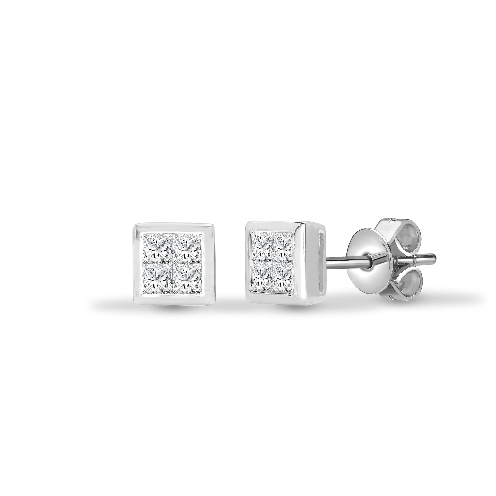 18ct White Gold 50pts Diamond Earrings