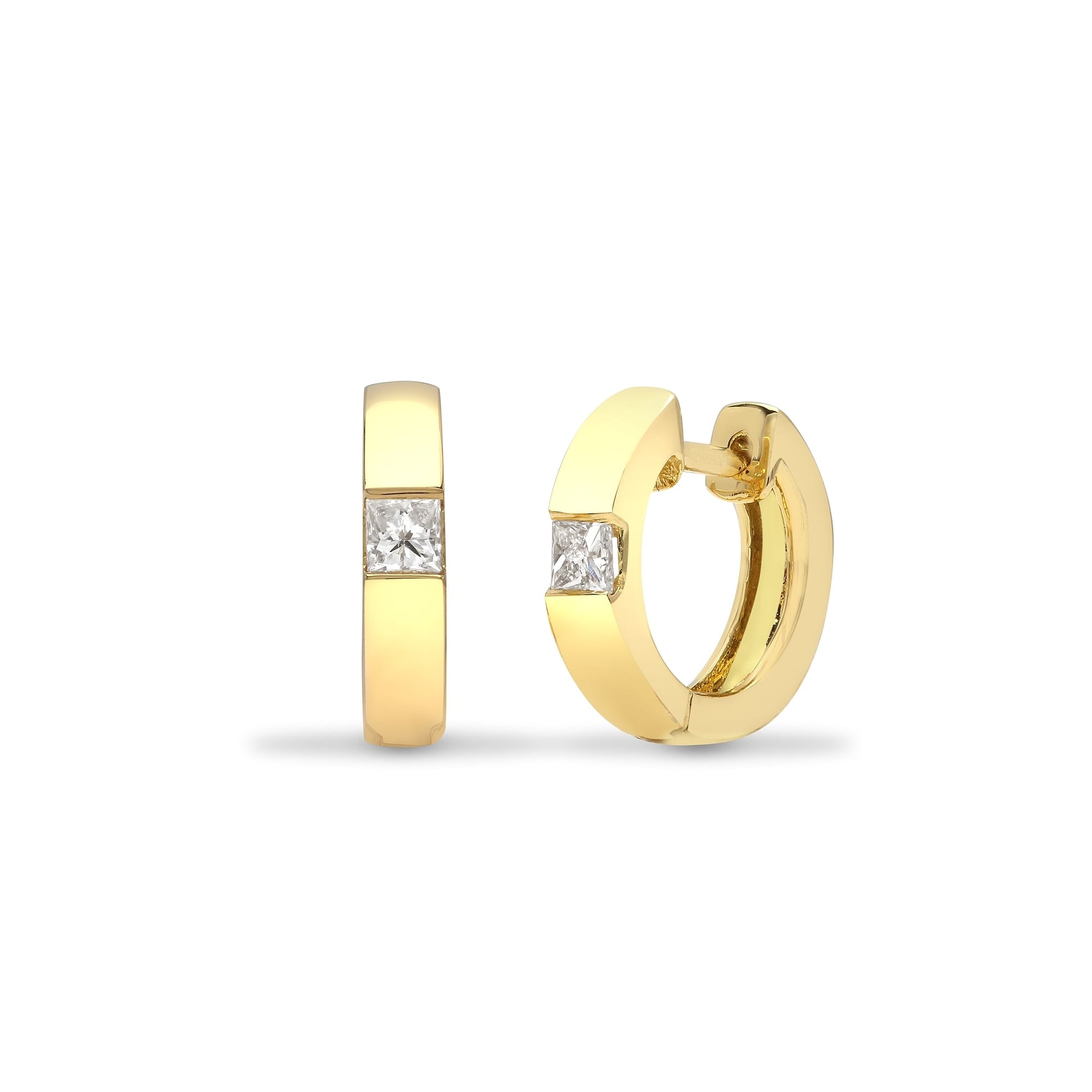 18ct Yellow Gold 18pts Diamond Earrings
