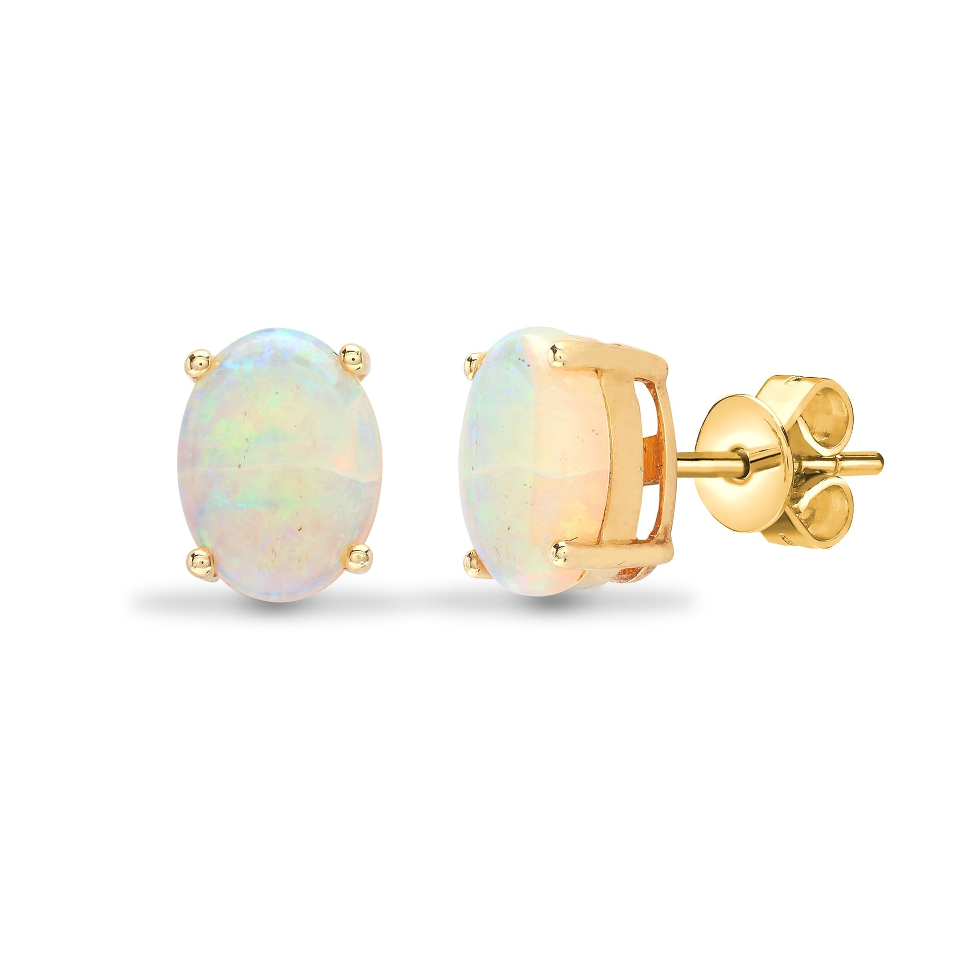 18ct Yellow Gold Opal-1.63ct Stud Earring