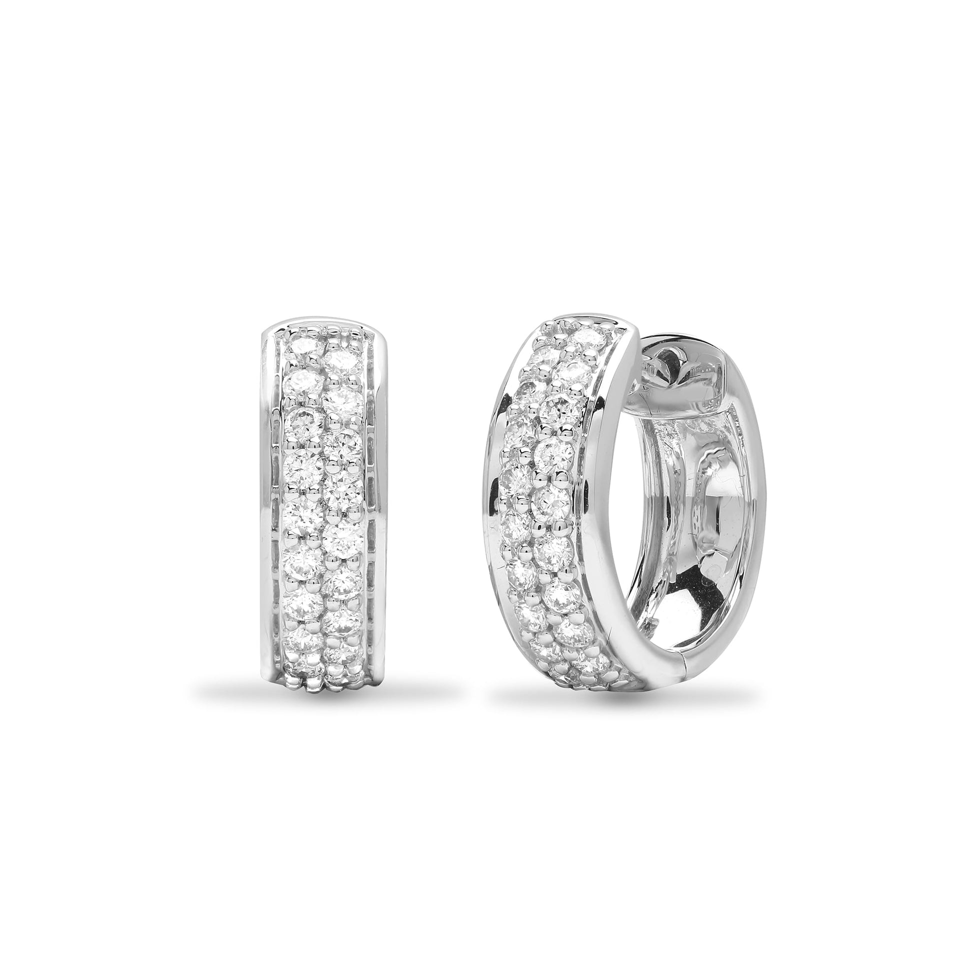 18ct White 52pt Diamond Huggie Earring