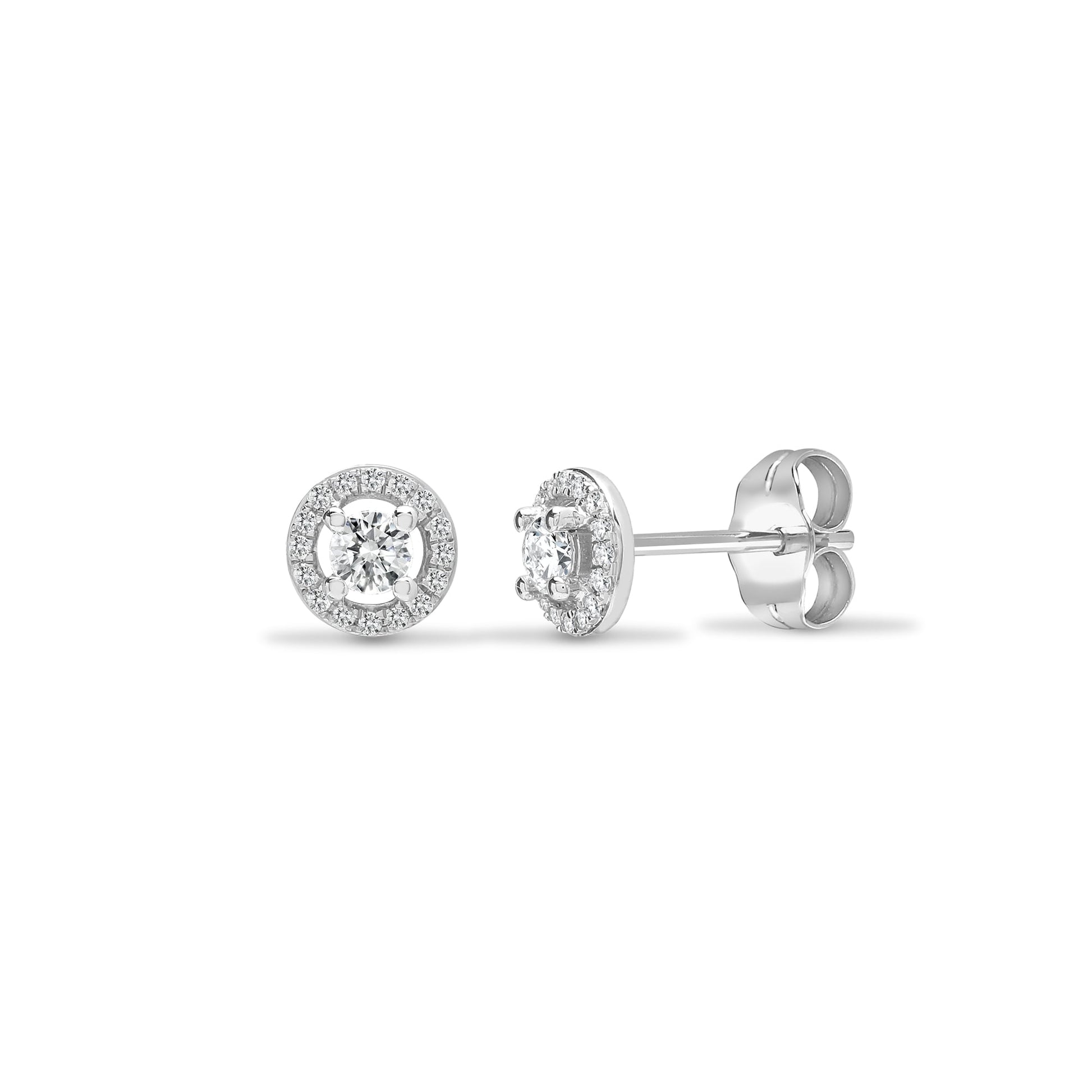 18ct White 0.40ct Diamond Cluster Earrings