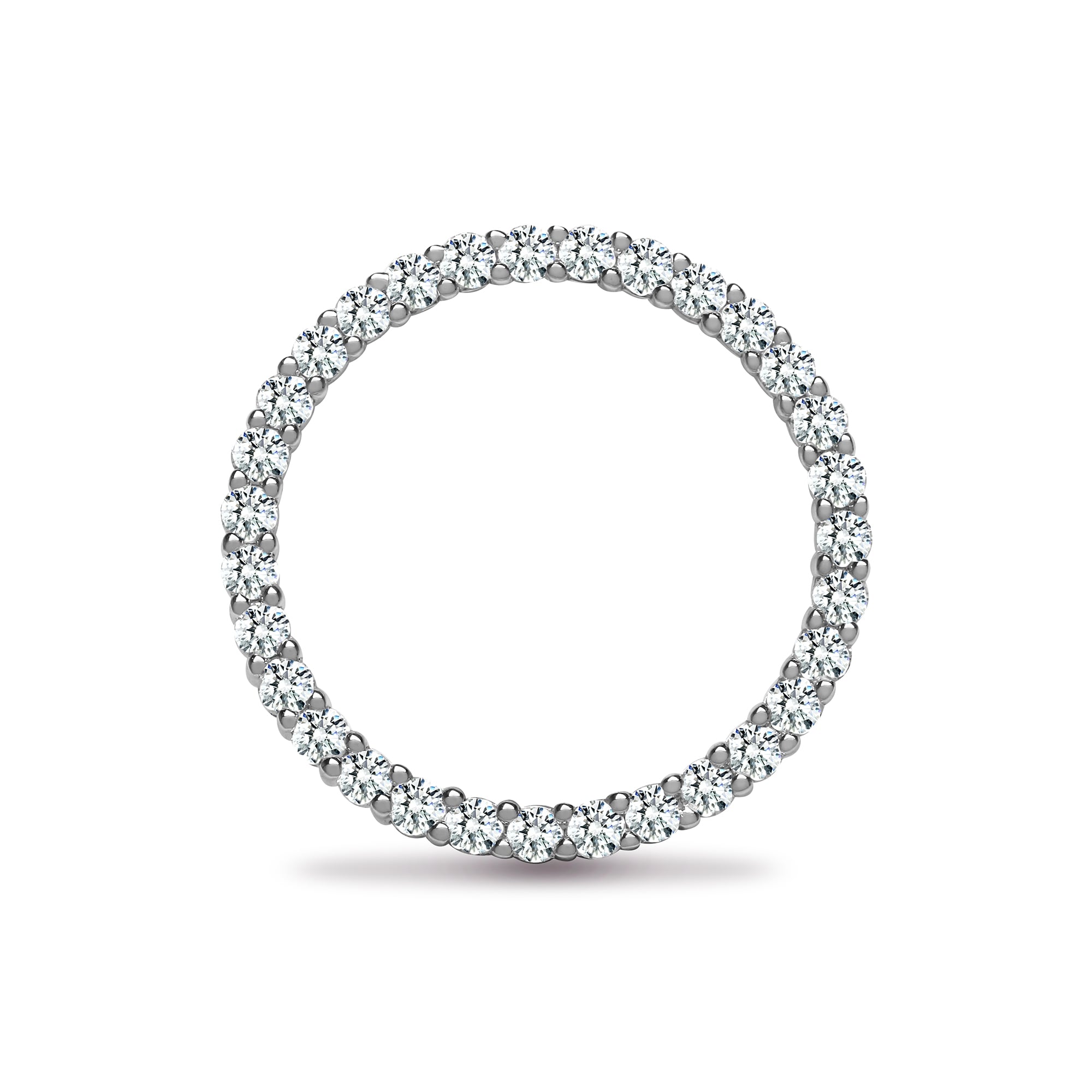 18ct White 1ct Diamond Circle Pendant