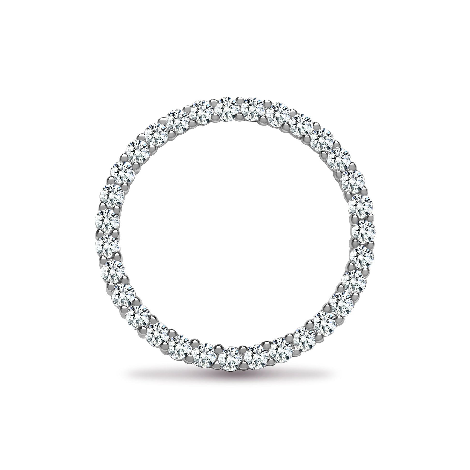 18ct White 1ct Diamond Circle Pendant