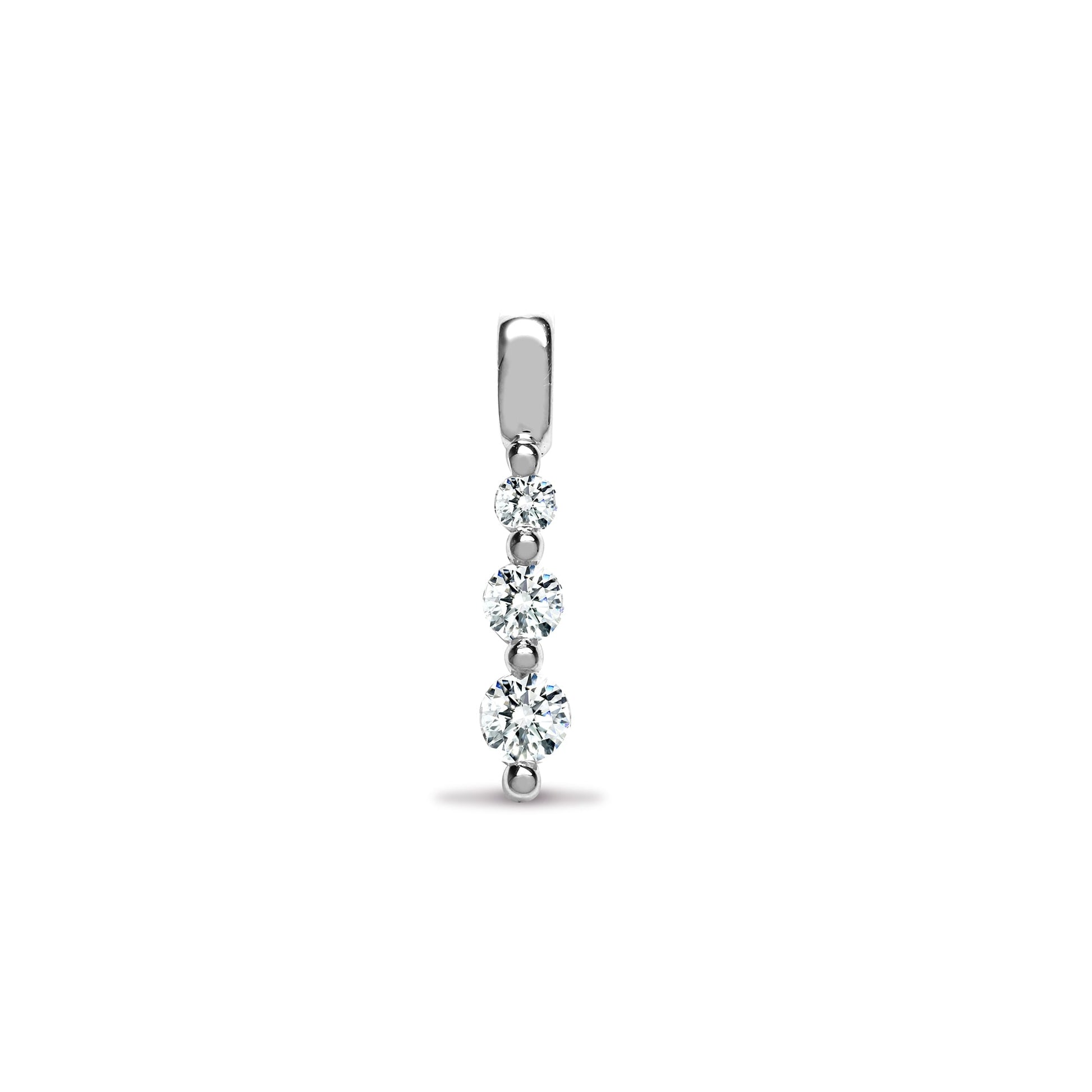 18ct White 25pts Diamond Trilogy Pendant