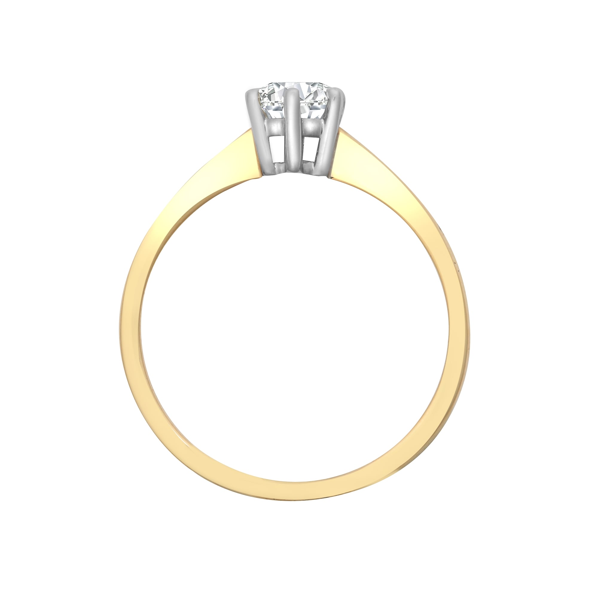 18ct Yellow Gold 50pts Solitaire Diamond Ring