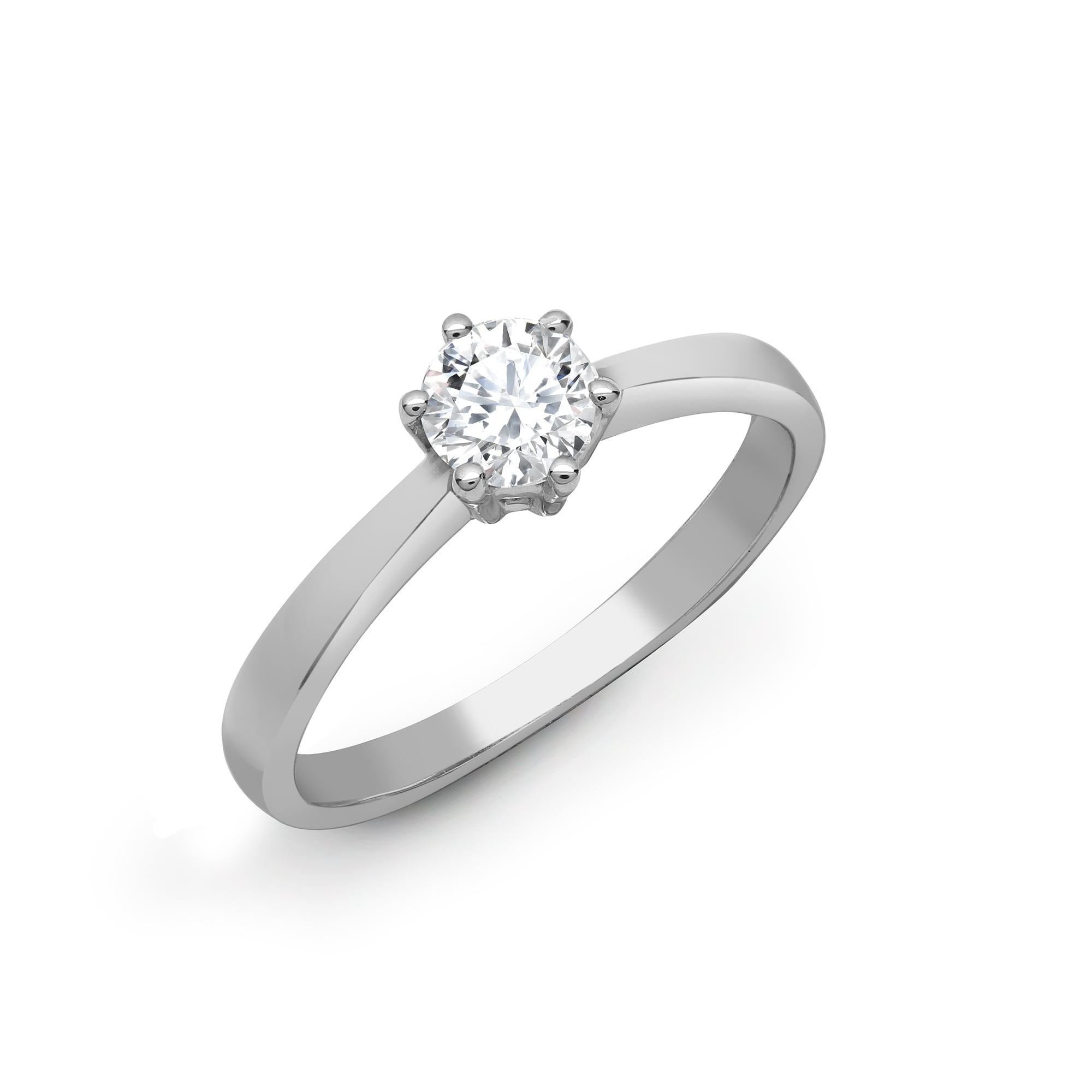 18ct White Gold 25pts Solitaire Diamond Ring