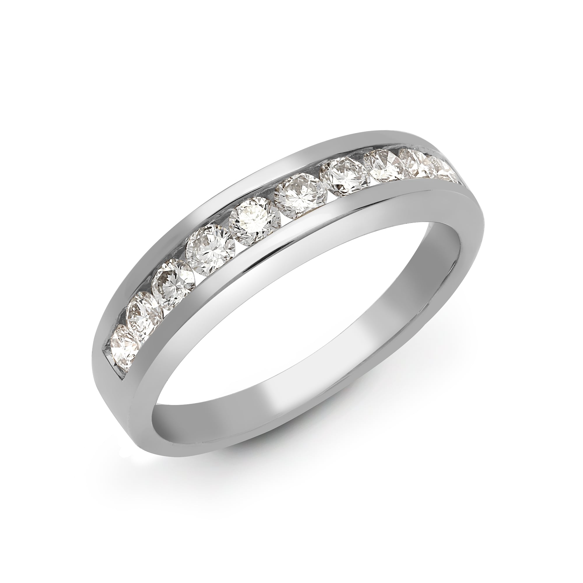 18ct White 1.50ct Channel Set Diamond 1/2 Eternity Ring