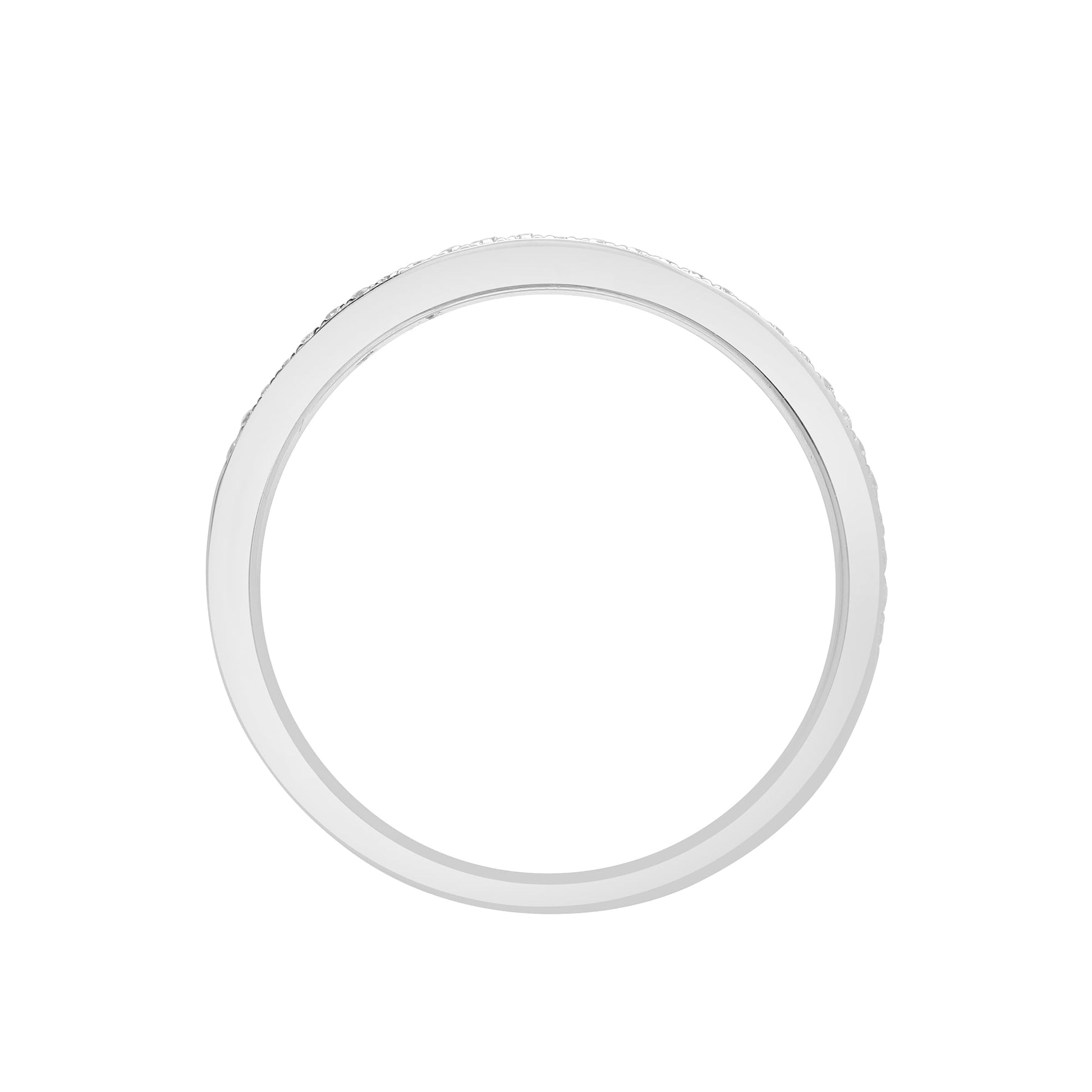 18ct White Gold 10pt Pave Set Diamond Eternity Ring