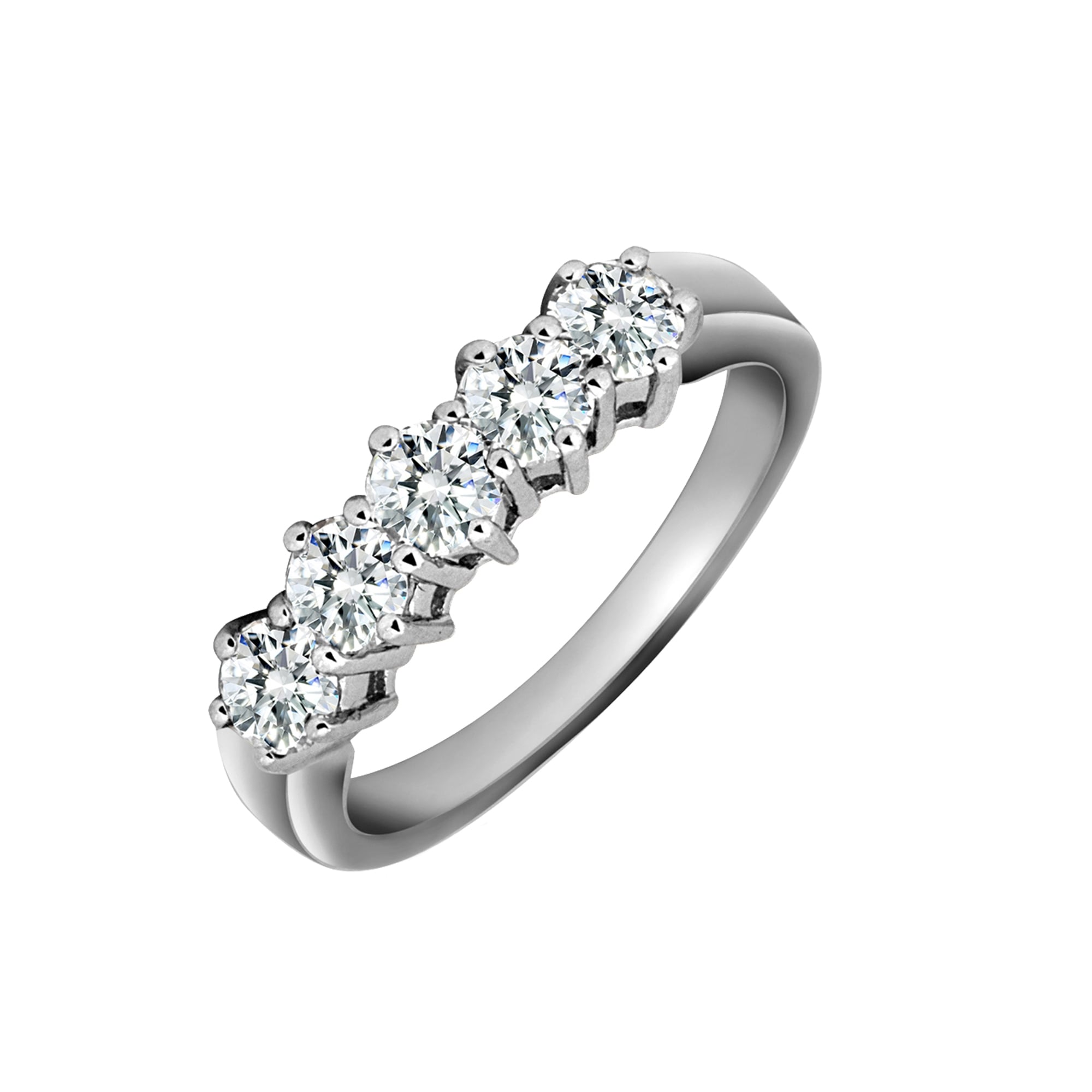 18ct White 1.50ct 5 Stone Diamond Ring