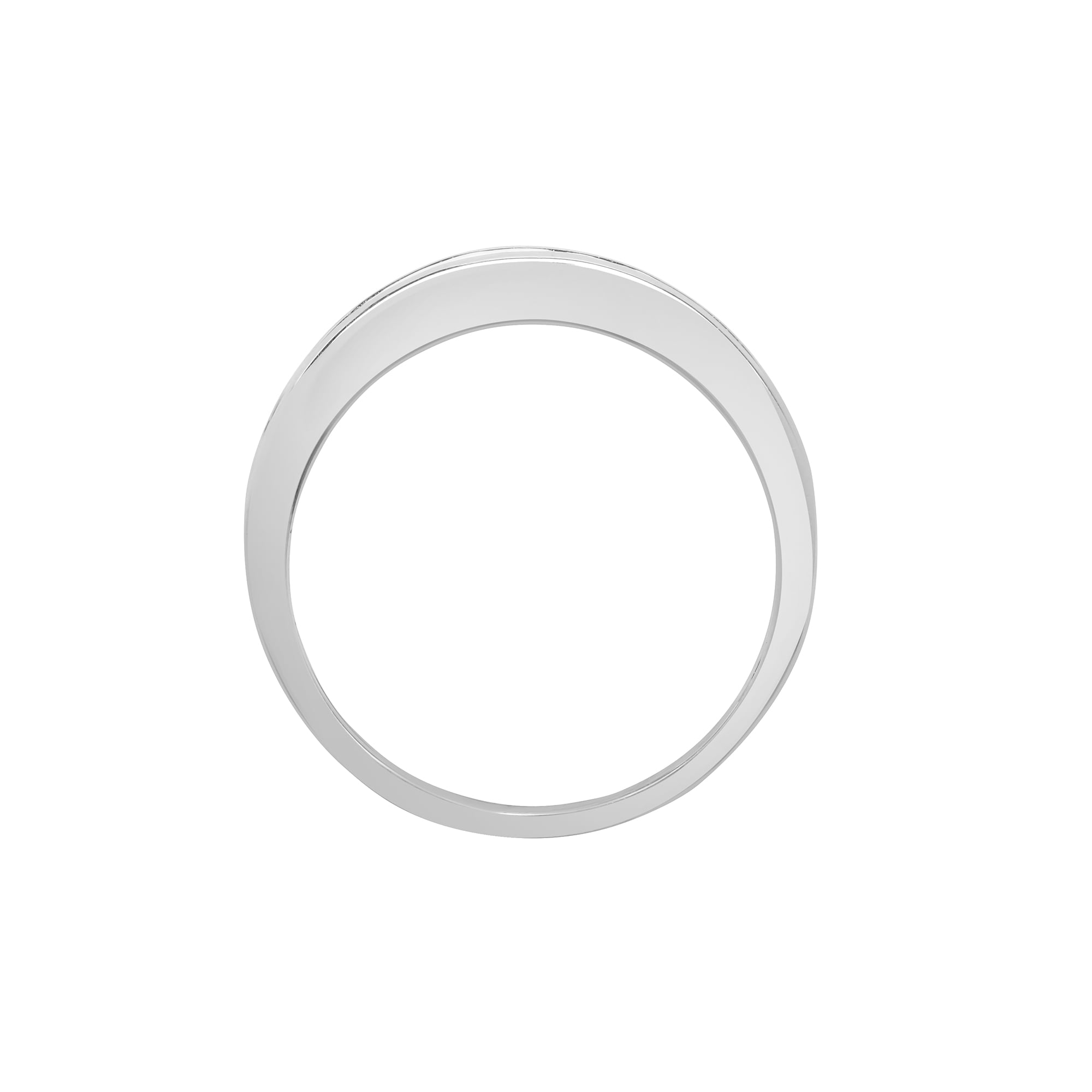 18ct White Diamond-18pts Ruby-36pts Channel Set 1/2 Eternity Ring