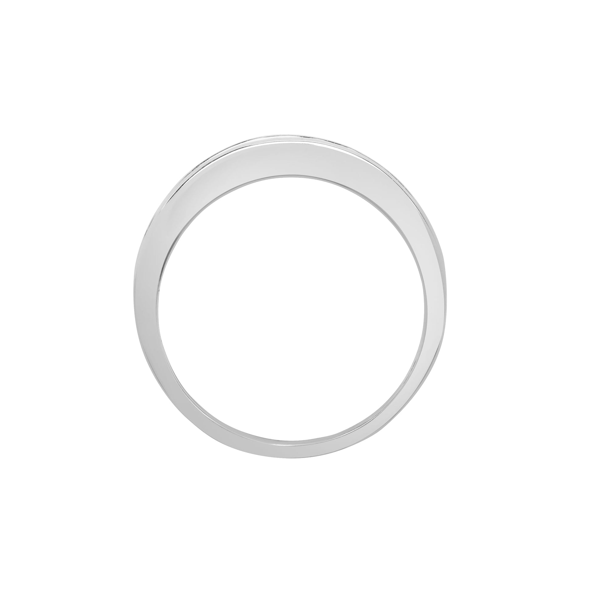 18ct White Diamond-18pts Ruby-36pts Channel Set 1/2 Eternity Ring