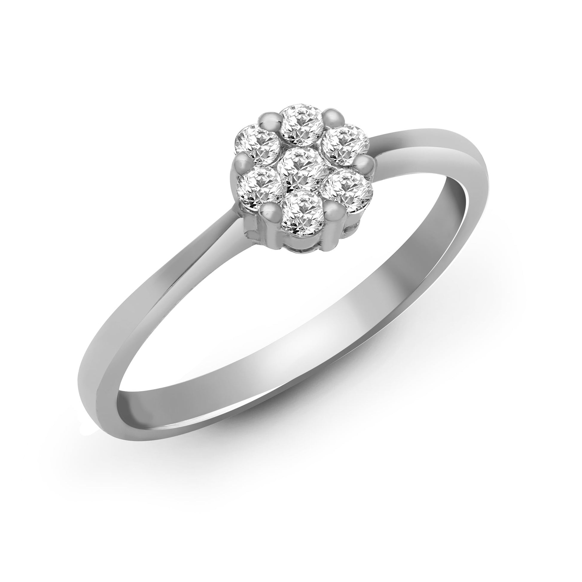 18ct White Gold 24pts Diamond Ring