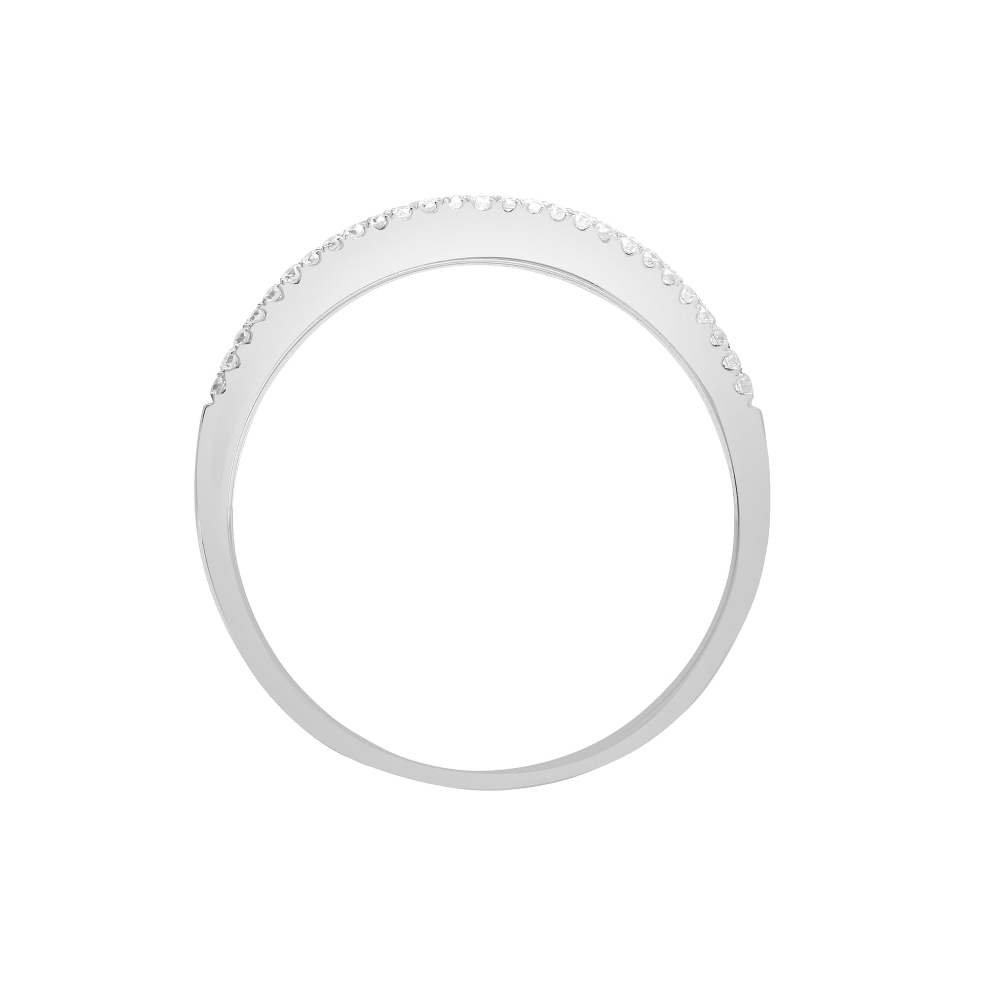 18ct White 0.47ct Diamond 3 Row �� Eternity Ring