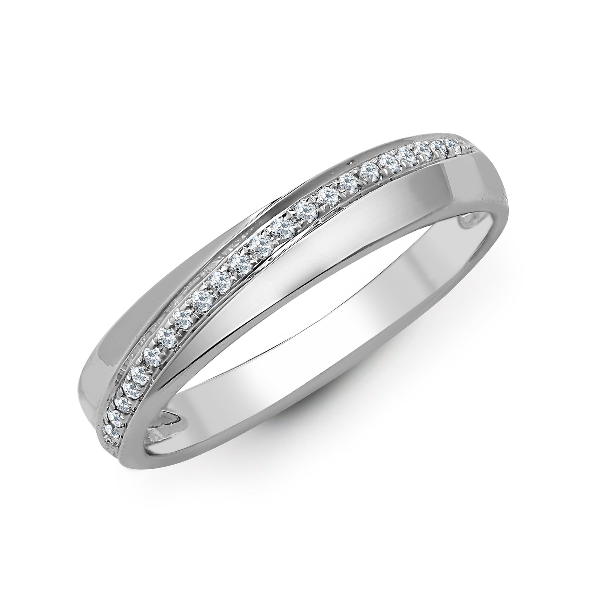 18ct White 0.11ct Diamond Ring