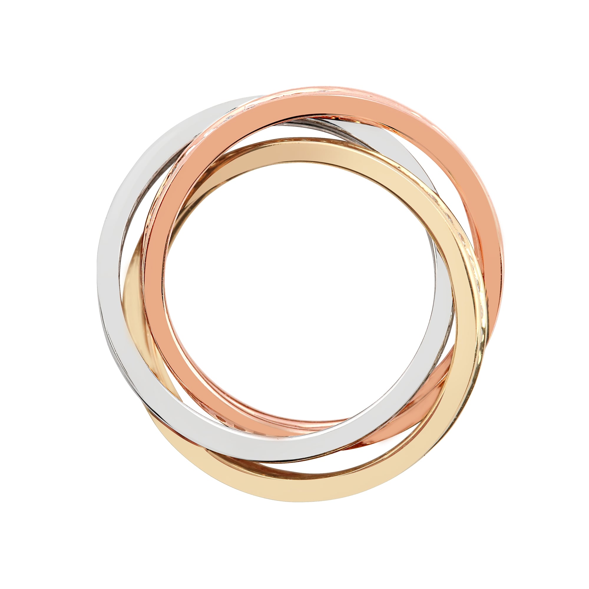 18ct 3 Colour 0.82ct 2mm RWR Full Set