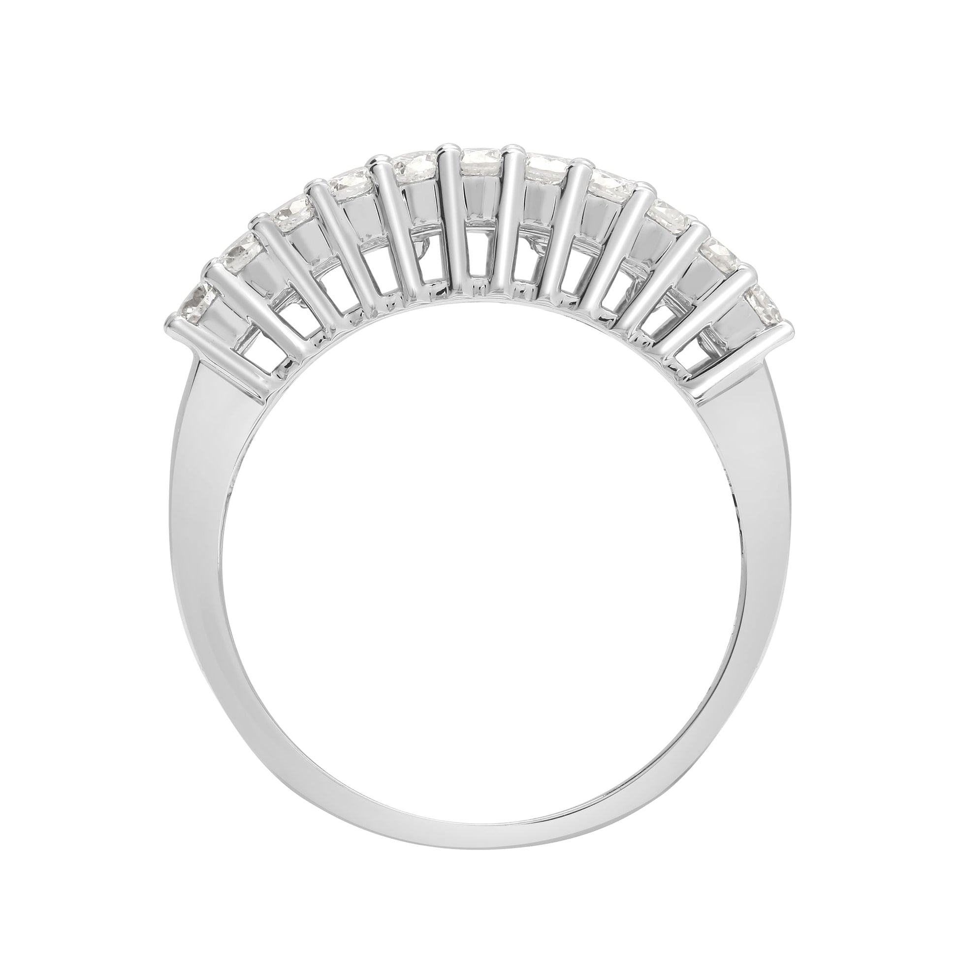 18ct White 2.00ct Round & Baguette Diamond Ring