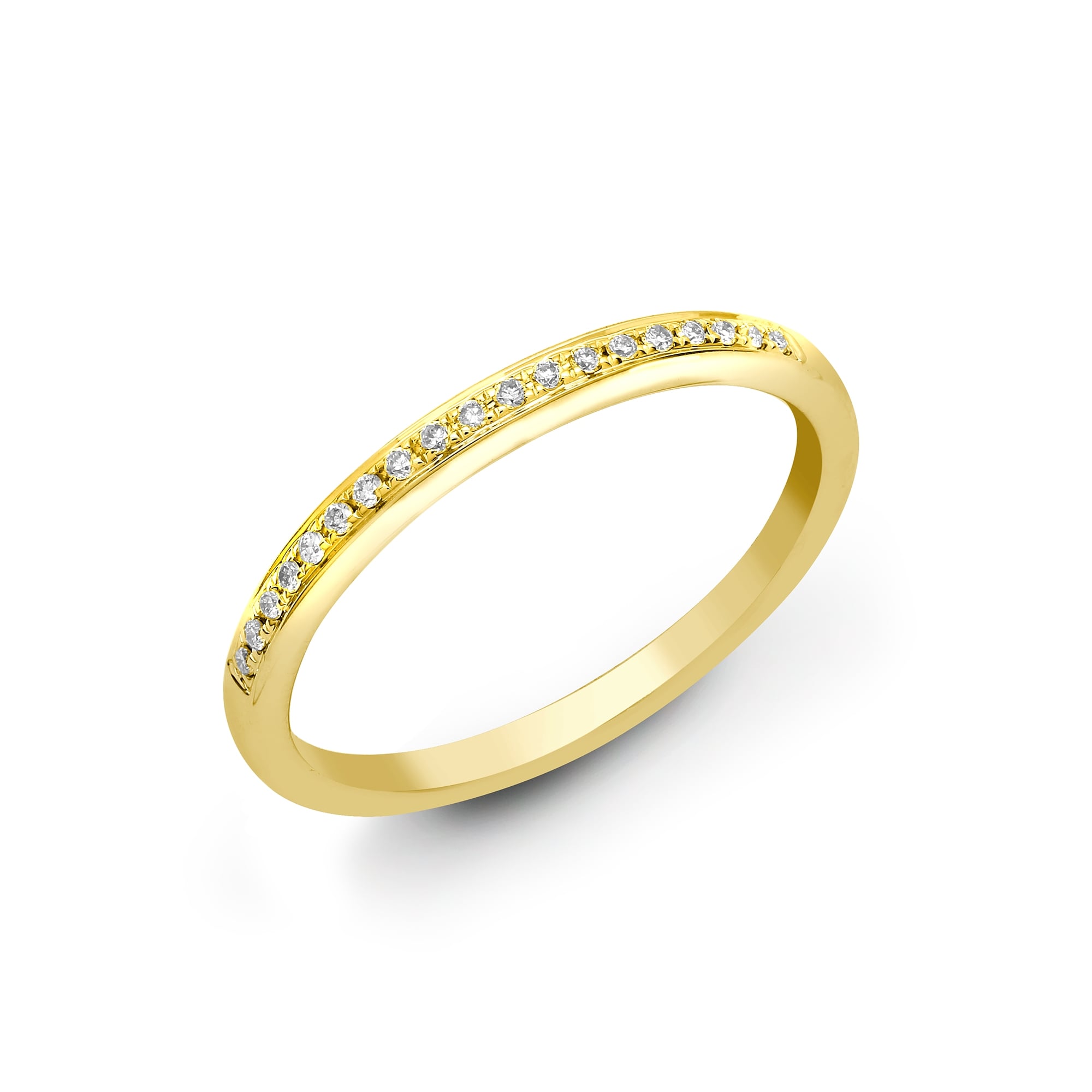 18ct Yellow 0.35ct Pave Set Diamond 1\2 Eternity Ring