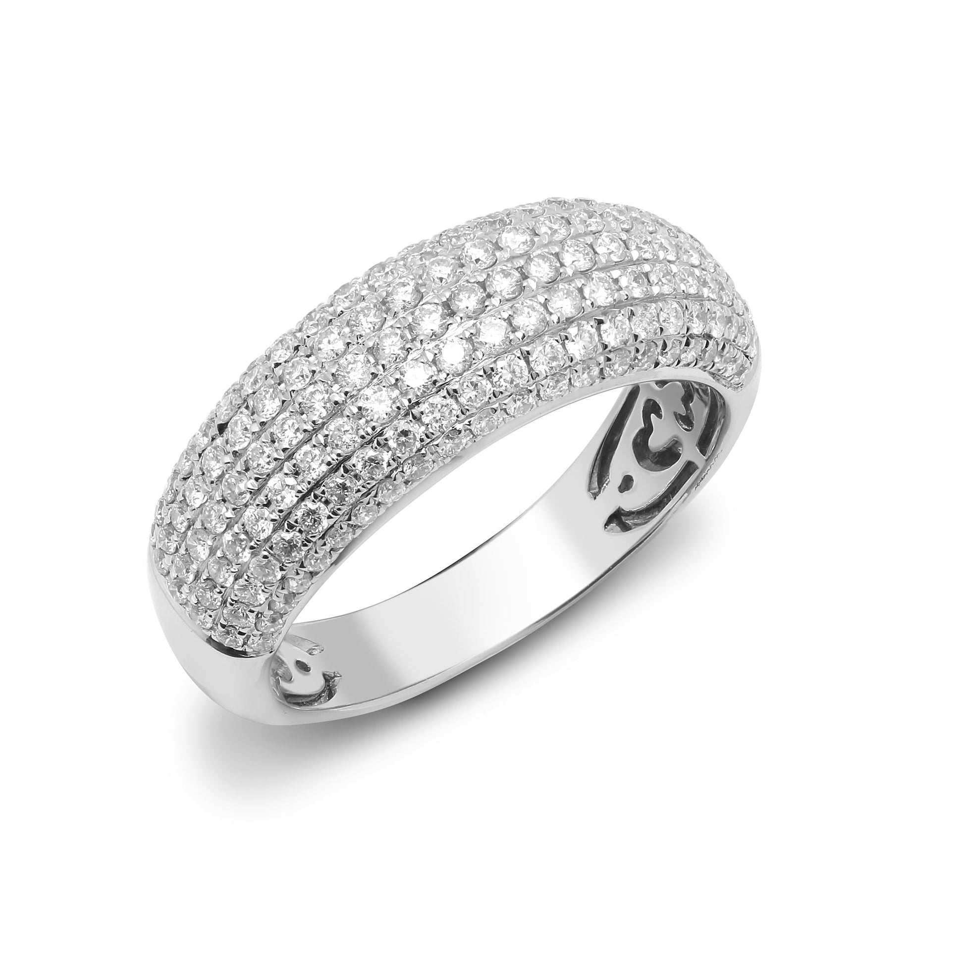 18ct White 1.00ct Diamond Bombay Ring