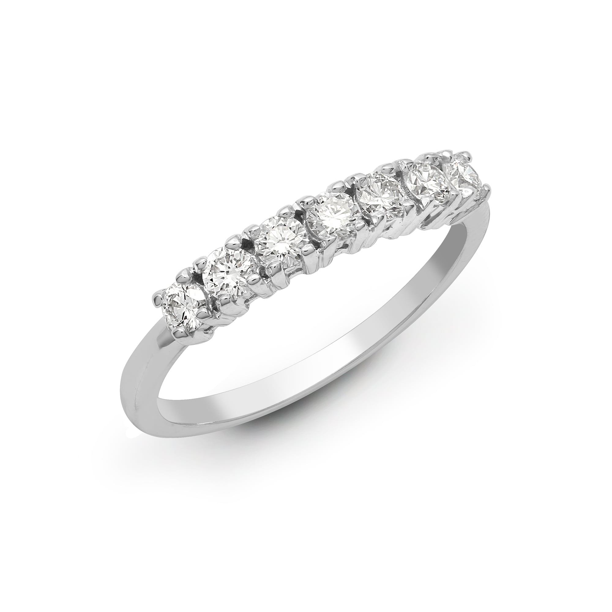 18ct White 2.00ct Diamond 7 stone 1/2 Eternity Ring