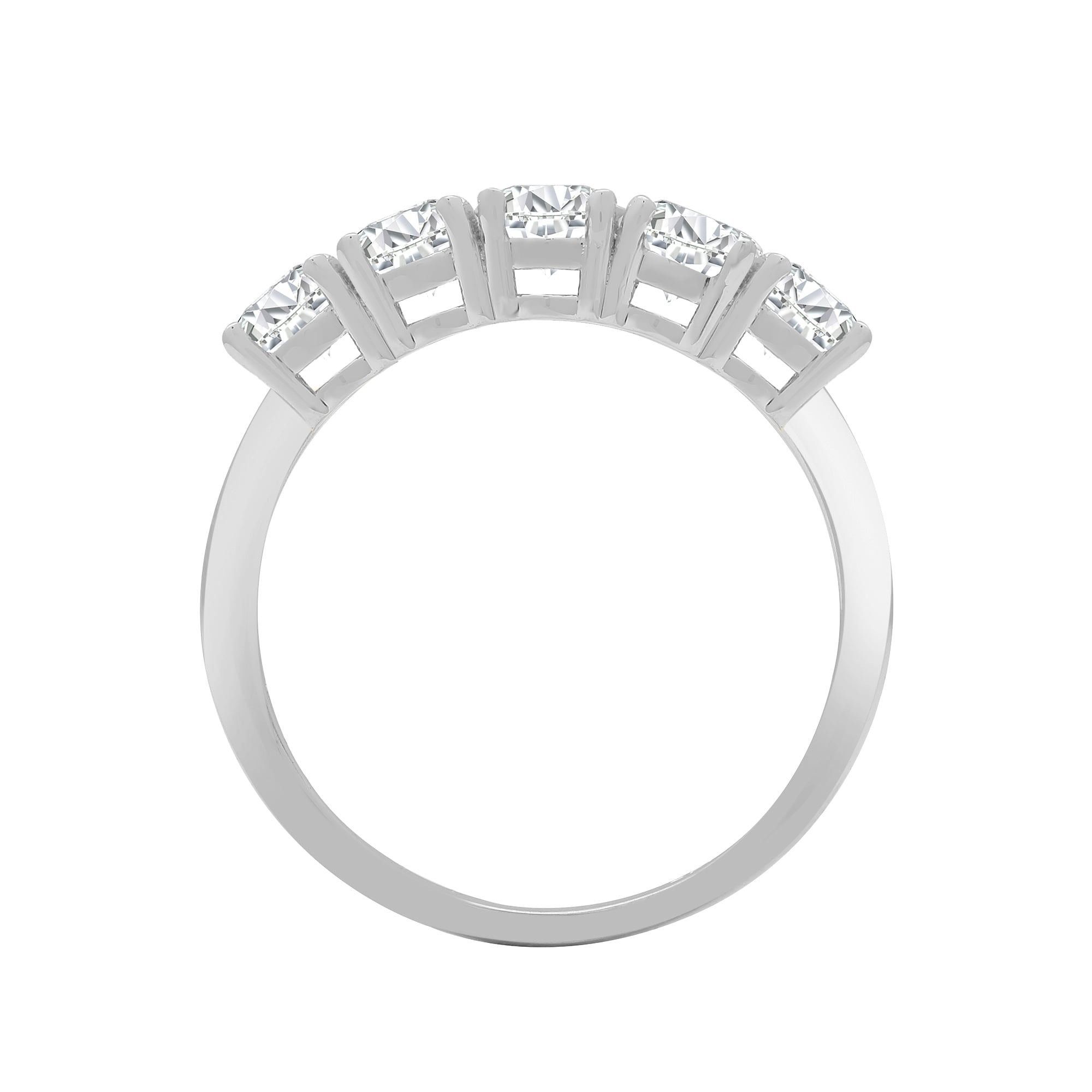18ct White 0.50ct Diamond 5 stone Ring