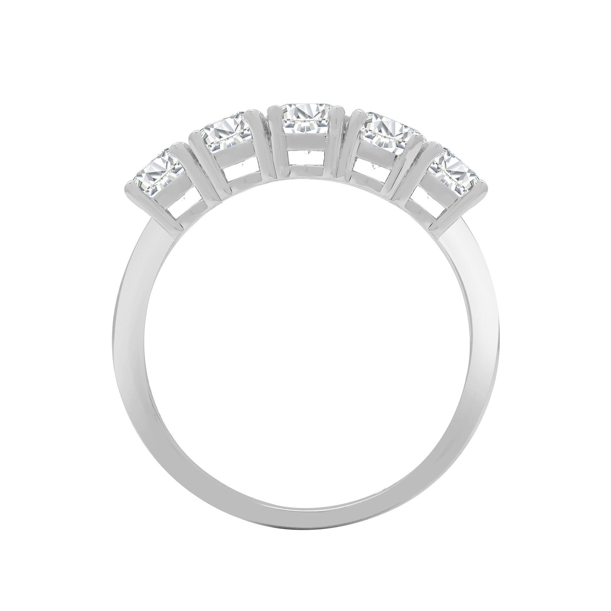 18ct White 1.75ct Diamond 5 stone Ring