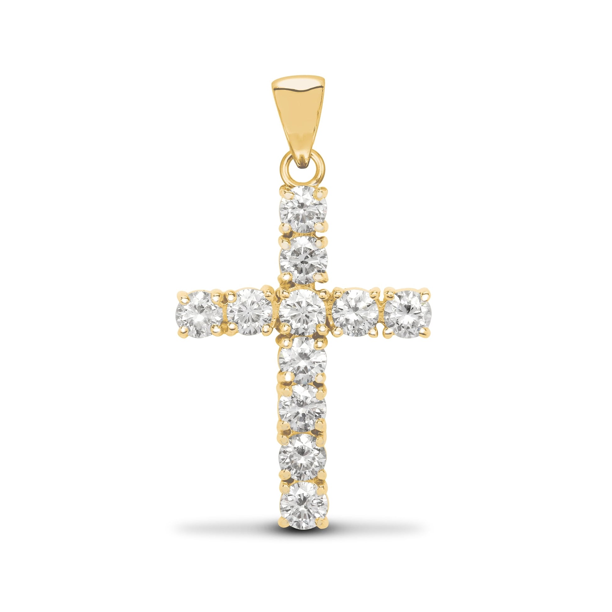 18ct Yellow Gold 1ct Diamond Cross