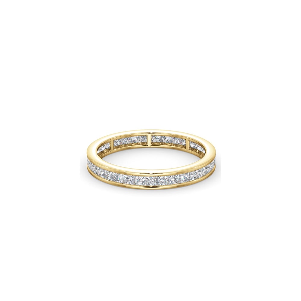 18ct White Gold Channel Set Princess Cut Full Eternity Ring Diamond 1.50ct G VS