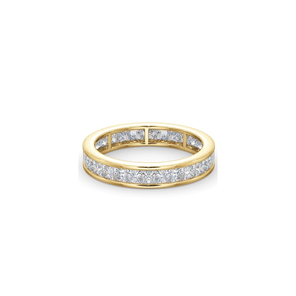 18ct White Gold Channel Set Princess Cut Full Eternity Ring Diamond 2.00ct H Si