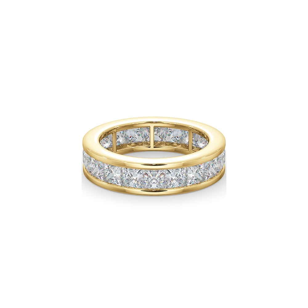 18ct White Gold Channel Set Princess Cut Full Eternity Ring Diamond 5.00ct G VS