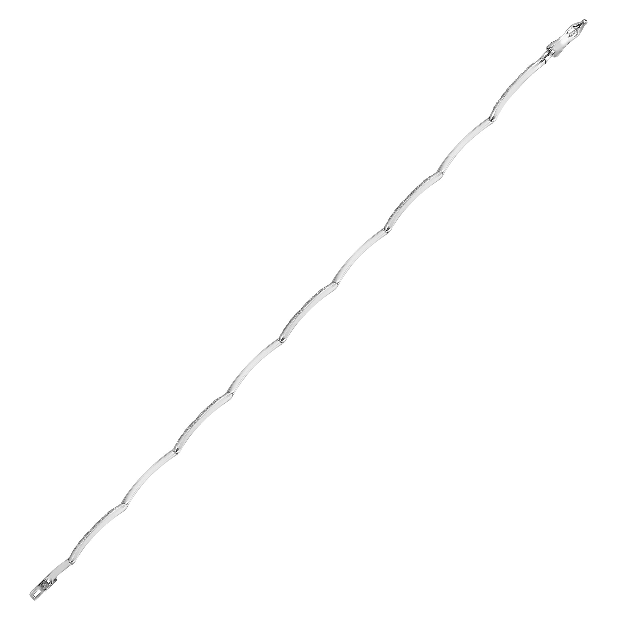 9ct White Gold 28pts Diamond Bracelet