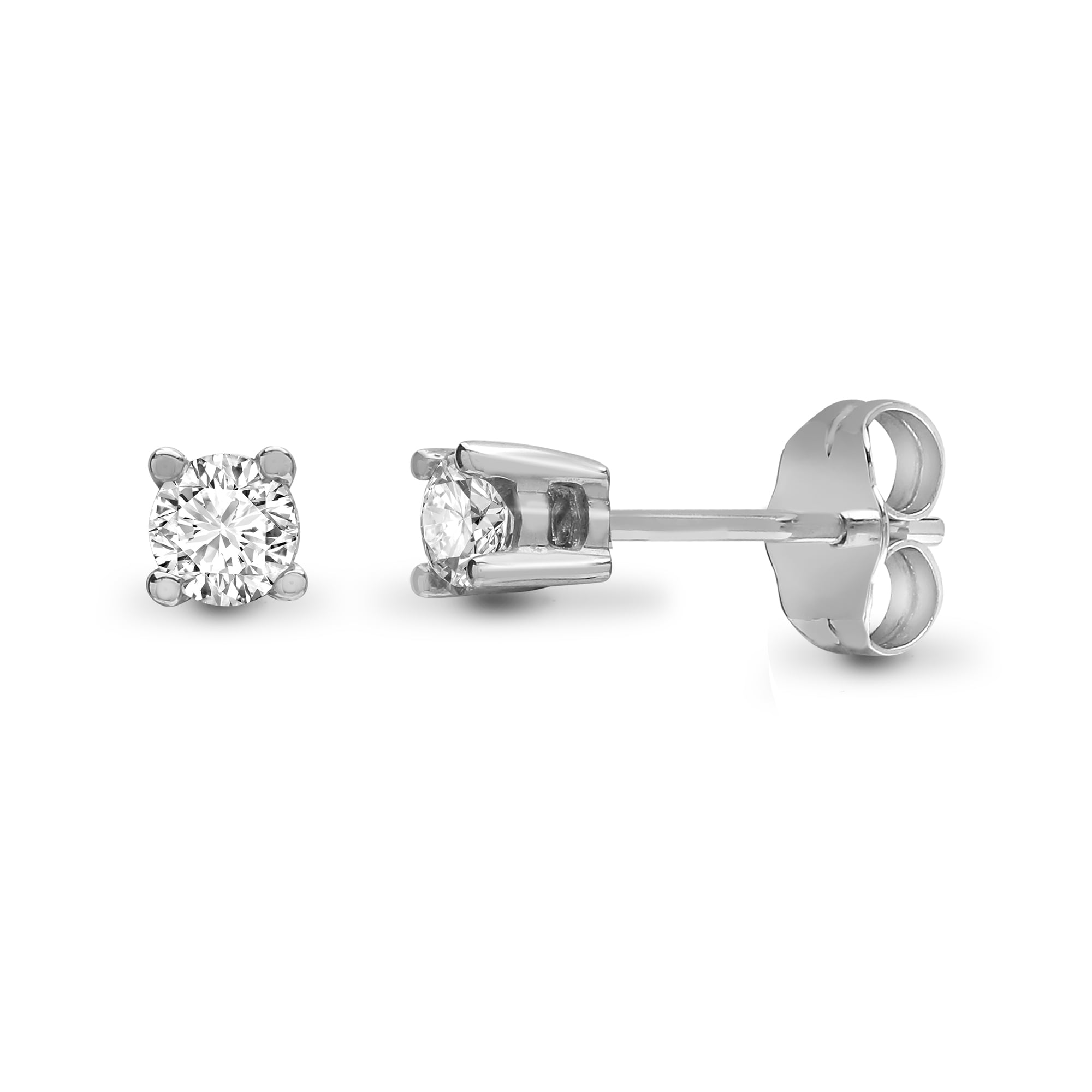 9ct White 15pts Diamond Stud Earrings