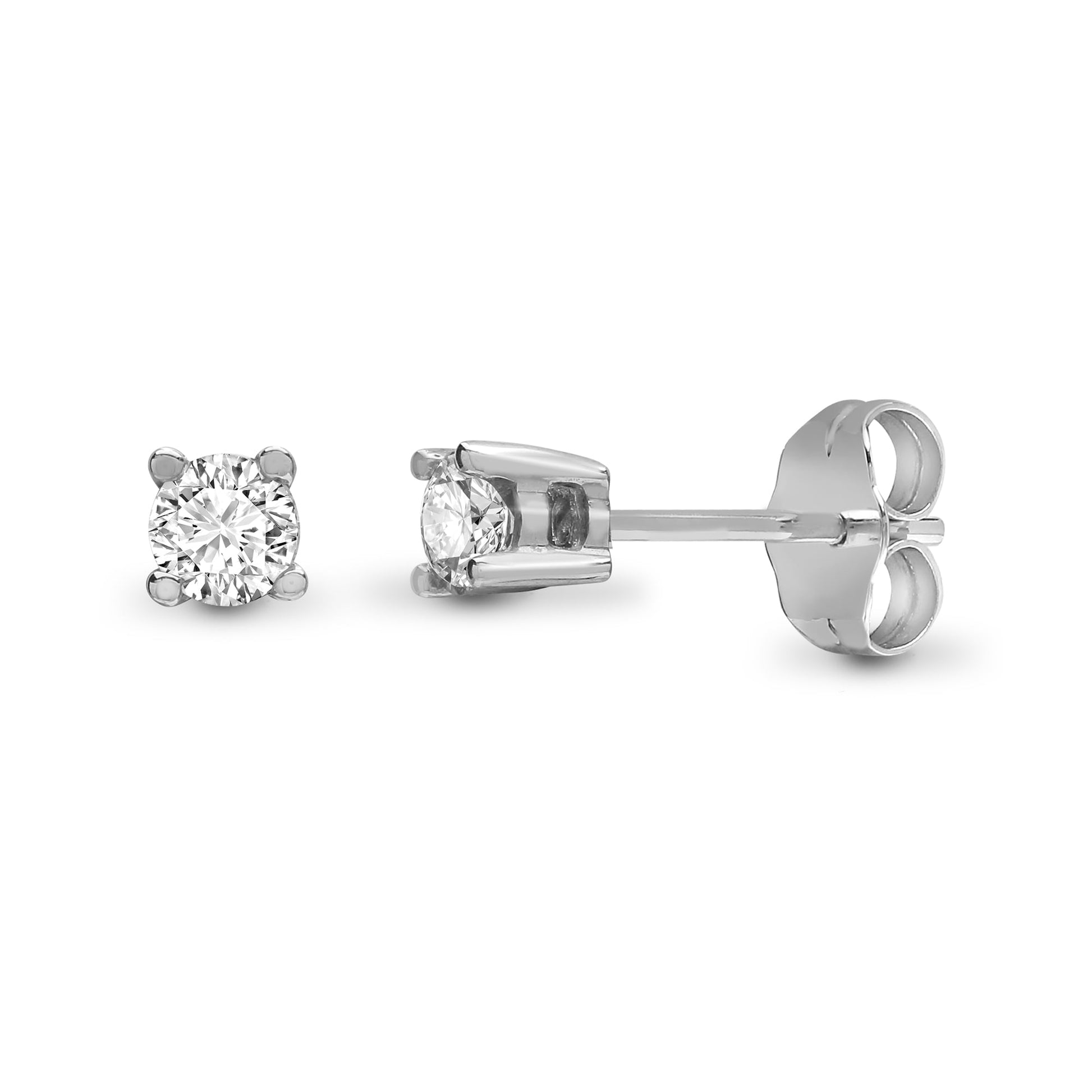 9ct White 30pts Diamond Stud Earrings