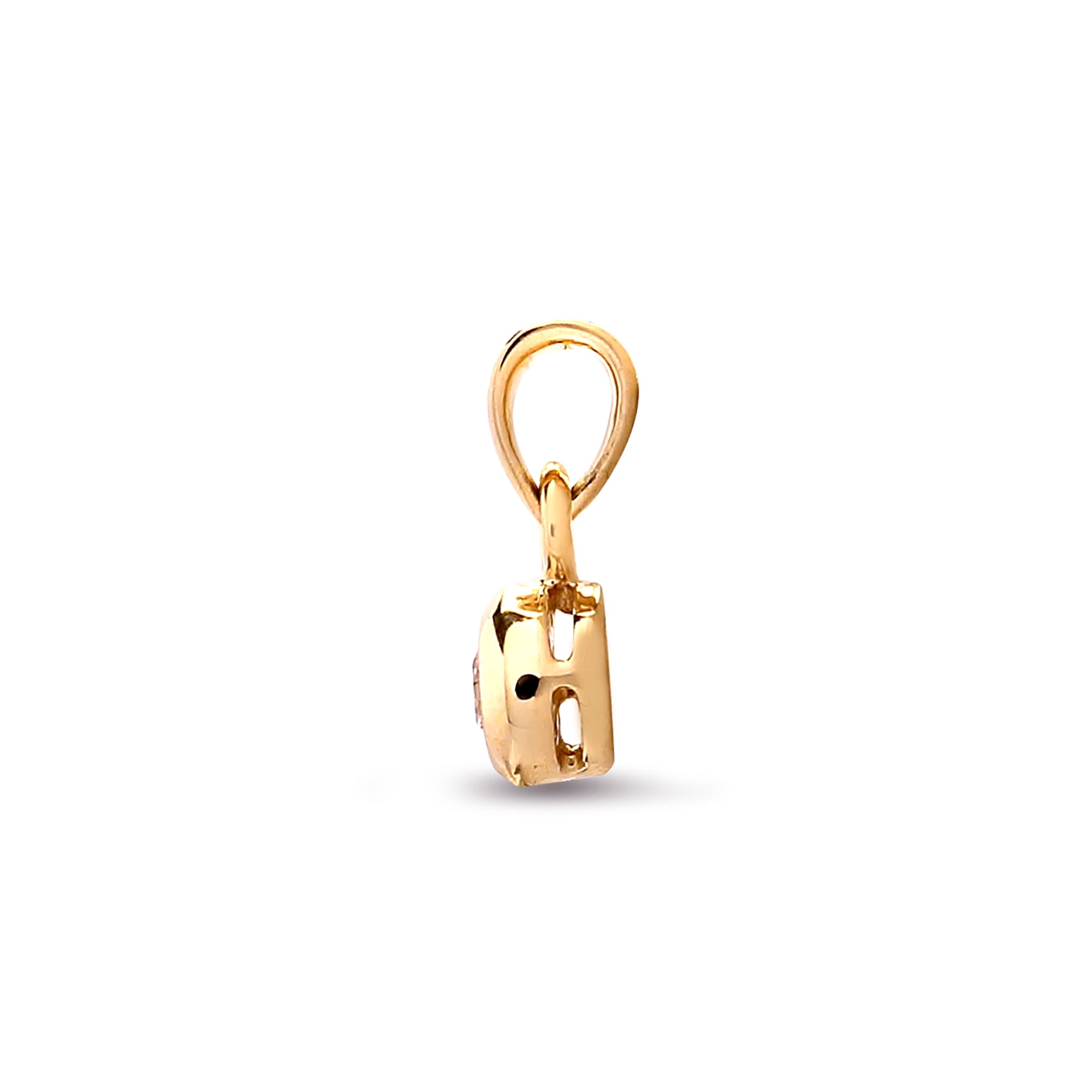 9ct Yellow Gold 15pts Rub over Pendant